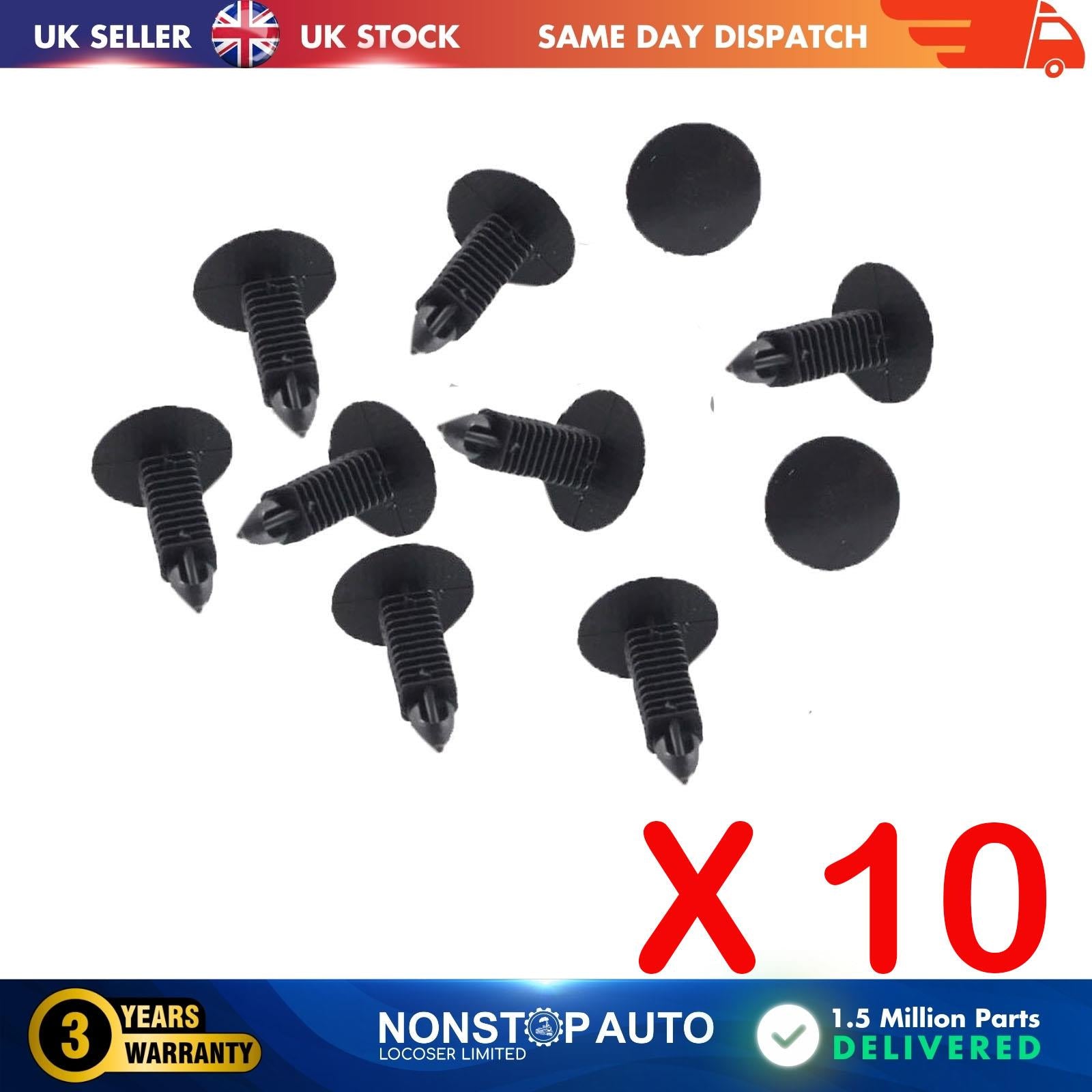 10X Bakalite Trim Panel Clips For FORD