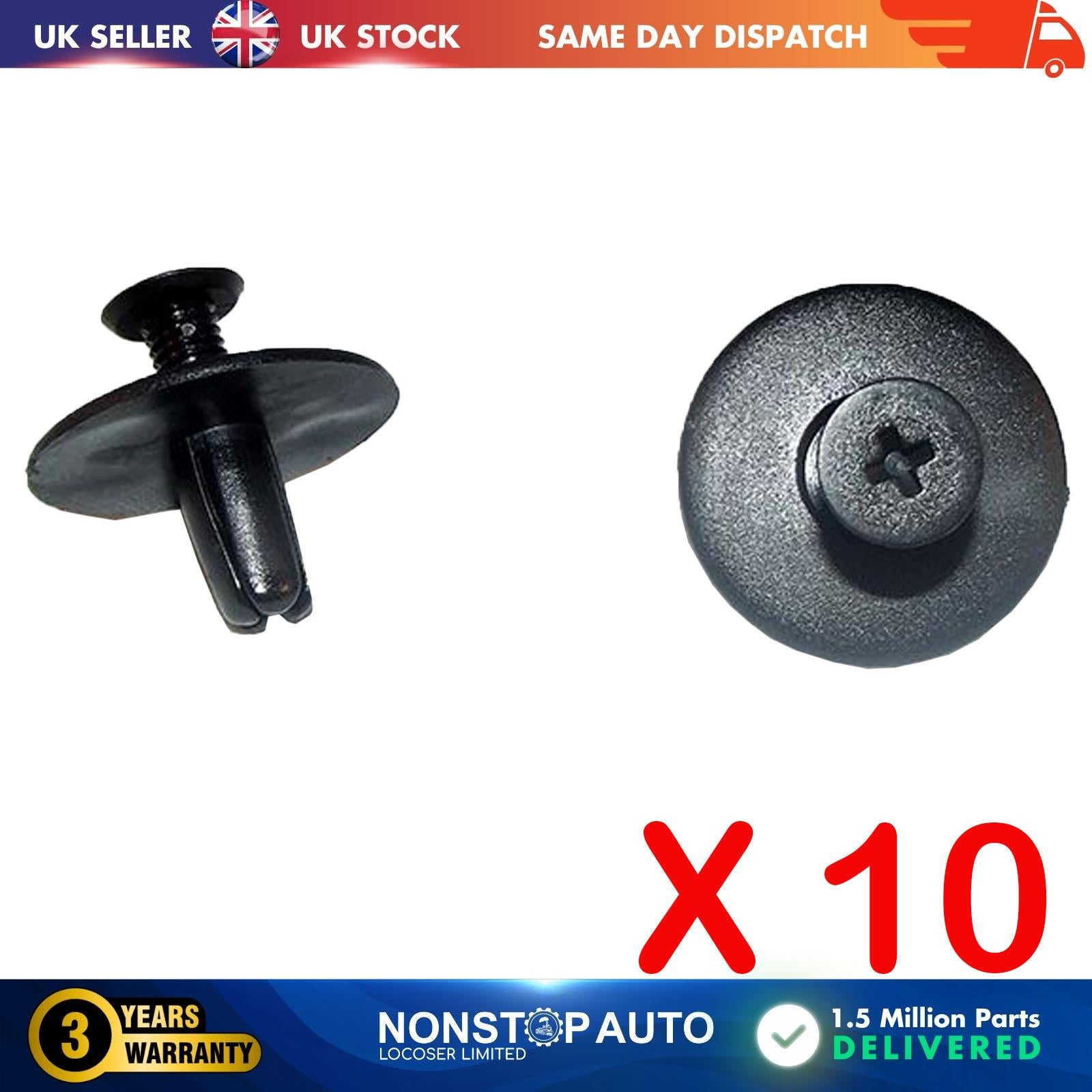 10X Bonnet Trunk Moulding Trim Panel Retainer Clips for SSANGYONG