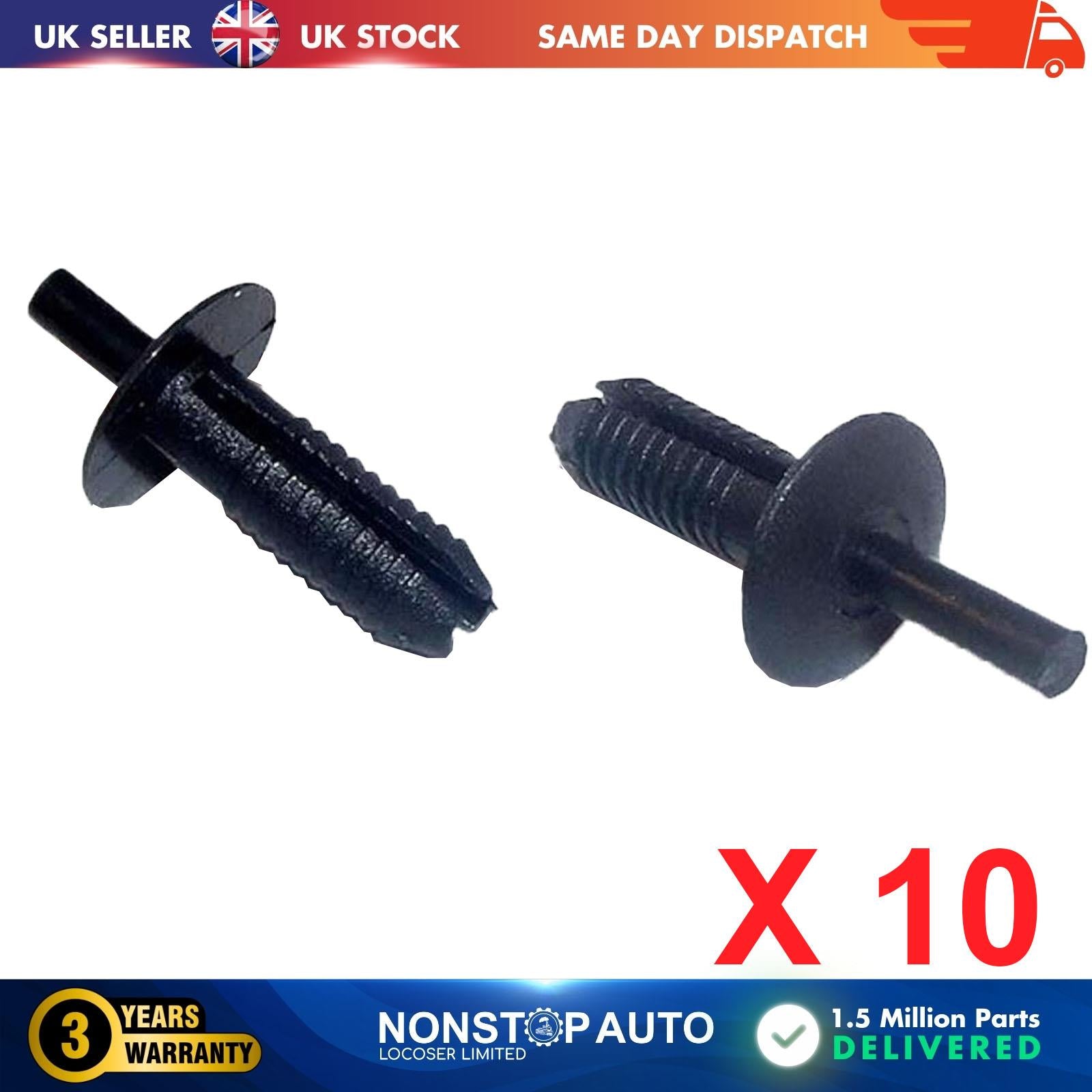 10X Bumper Expanding Rivets Fits BMW 51117068126