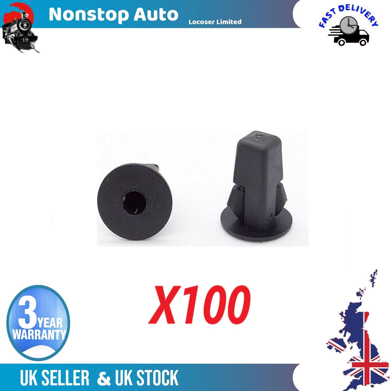 100X Screw Mounting Grommet wheelarch Inner Wing Bumper Trims For TOYOTA