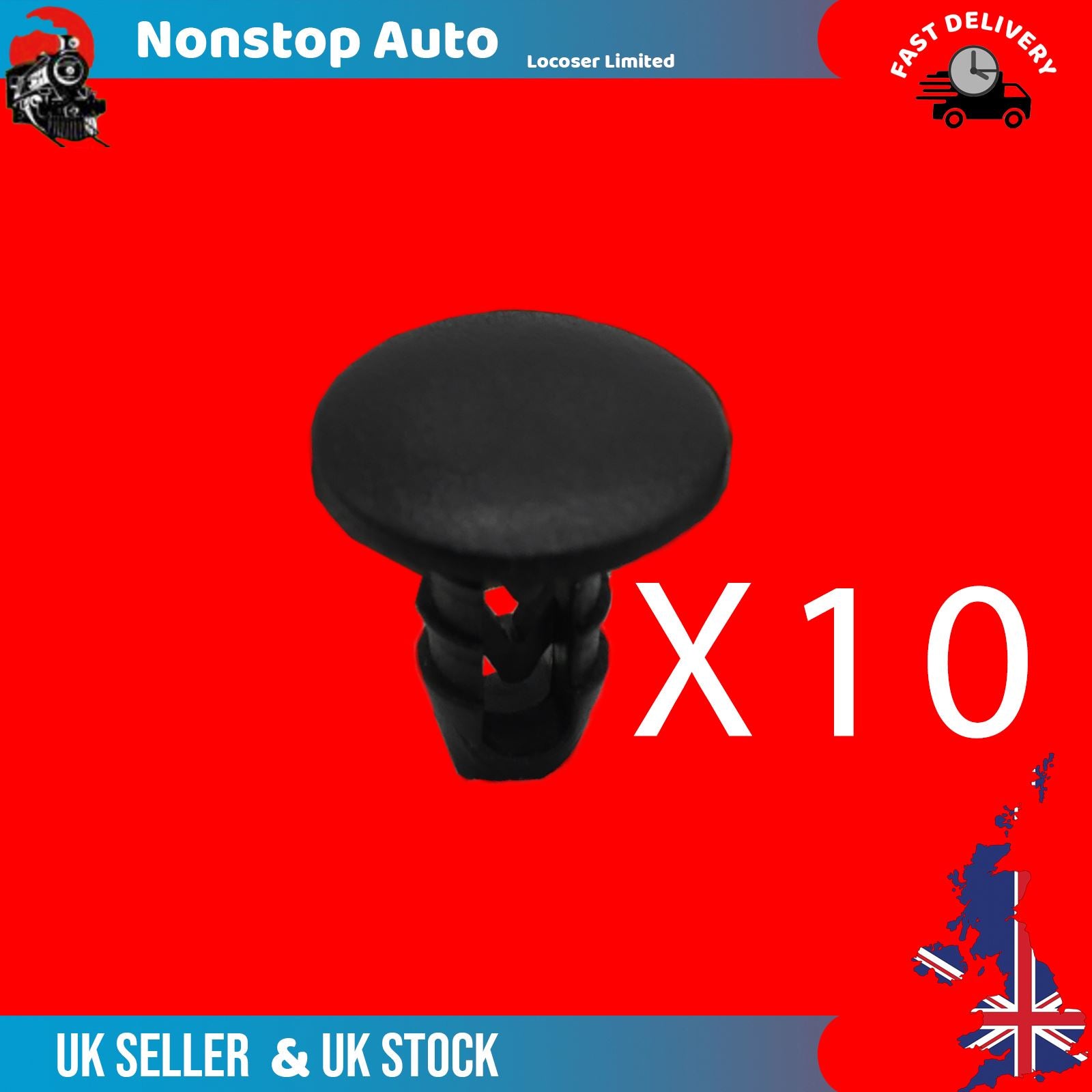 10X UNIVERSAL M8 Interior Roof Panel Trim Boot Carpet Floor Clips