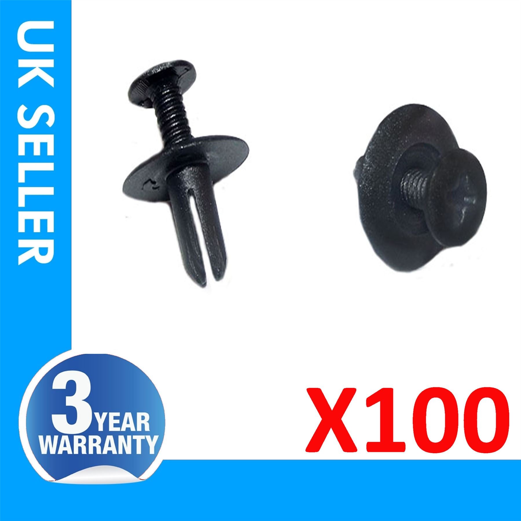 100X For Honda Civic Accord Odyssey Prelude Kia Sorento Bongo Wheel Arch Moulding Panel Splash Guard Clips