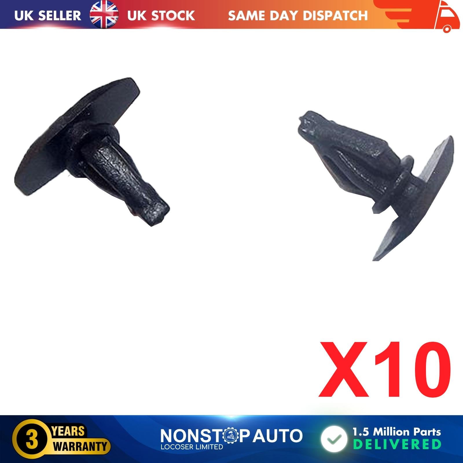 10X Door Boot Rubber Retaining Trim Clips For HYUNDAI Santa Fe I 82132 22100