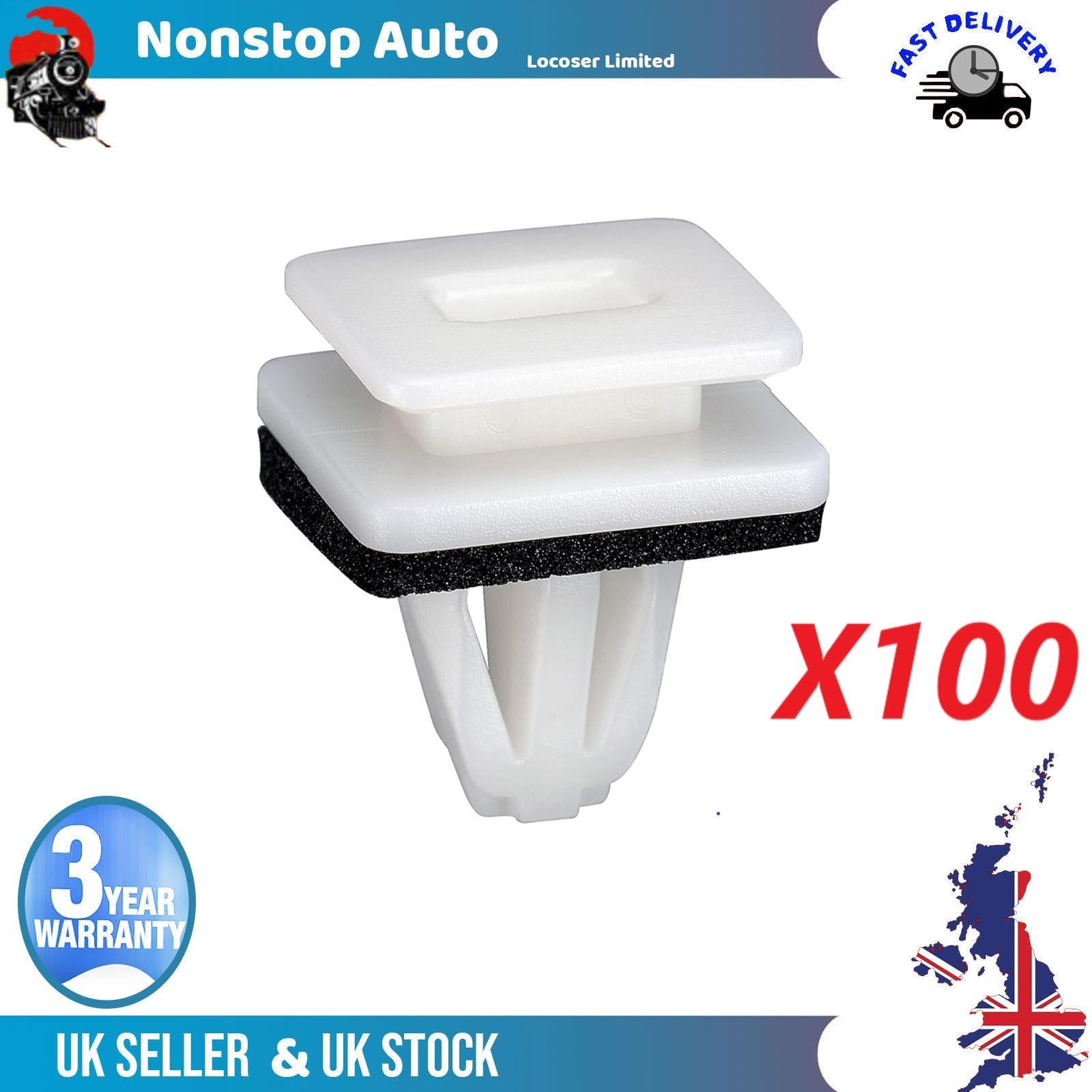 100X Side Skirt Sill Guard Moulding Rocker Cover Trim Clips For HONDA 91504-SP1-003