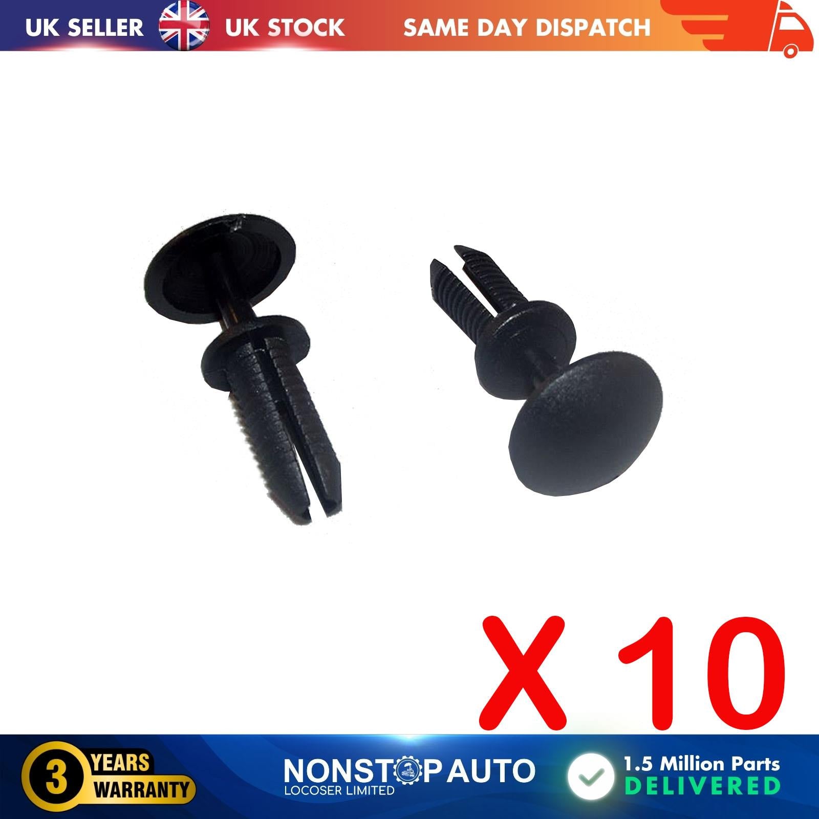 10X Roof Carpet Panel Trim Boot Clips For UNIVERSAL