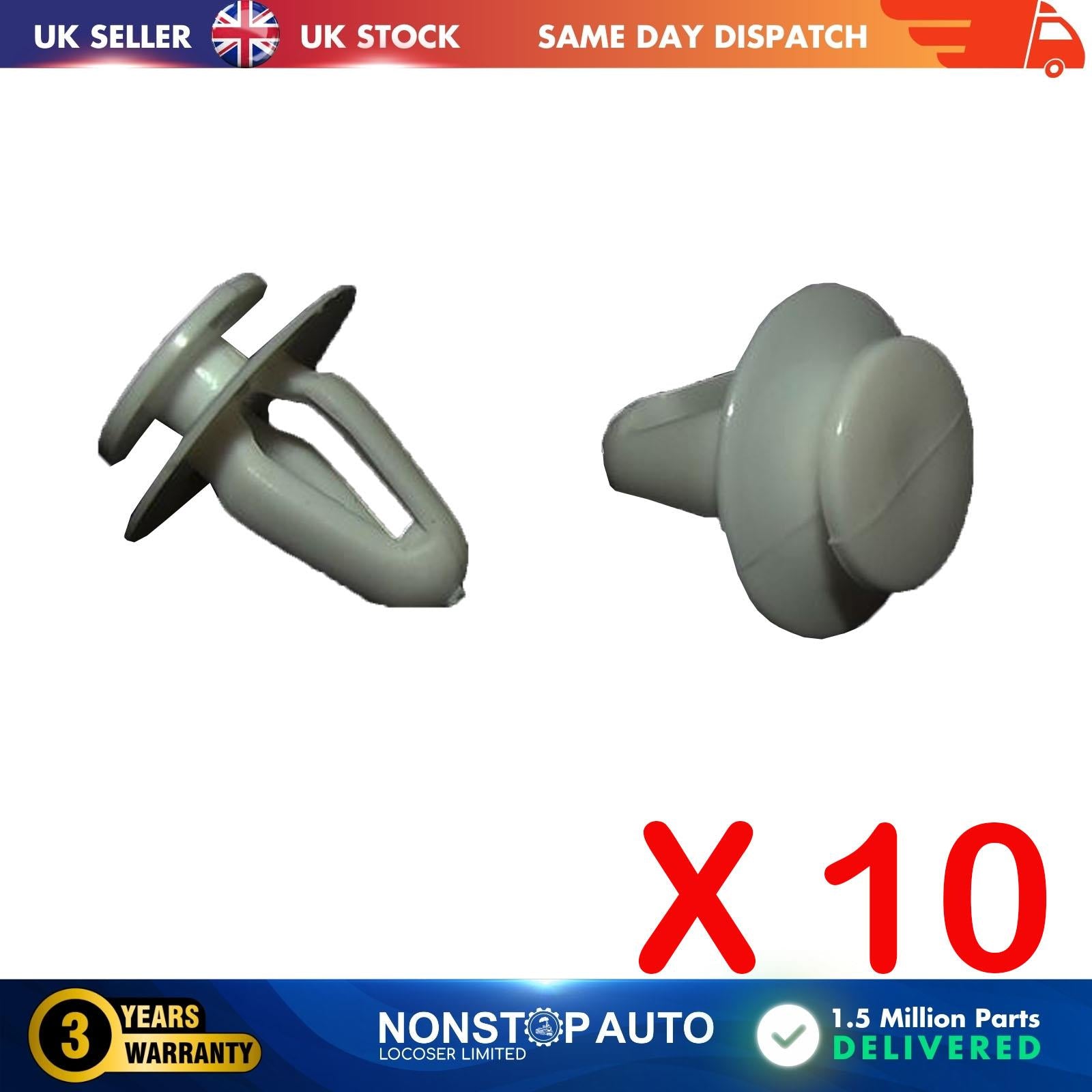 10X Door Panel Moulding Trim Card Clips For TOYOTA Corolla Yaris Auris Aygo Avensis Cruiser Hilux HYUNDAI SUZUKI