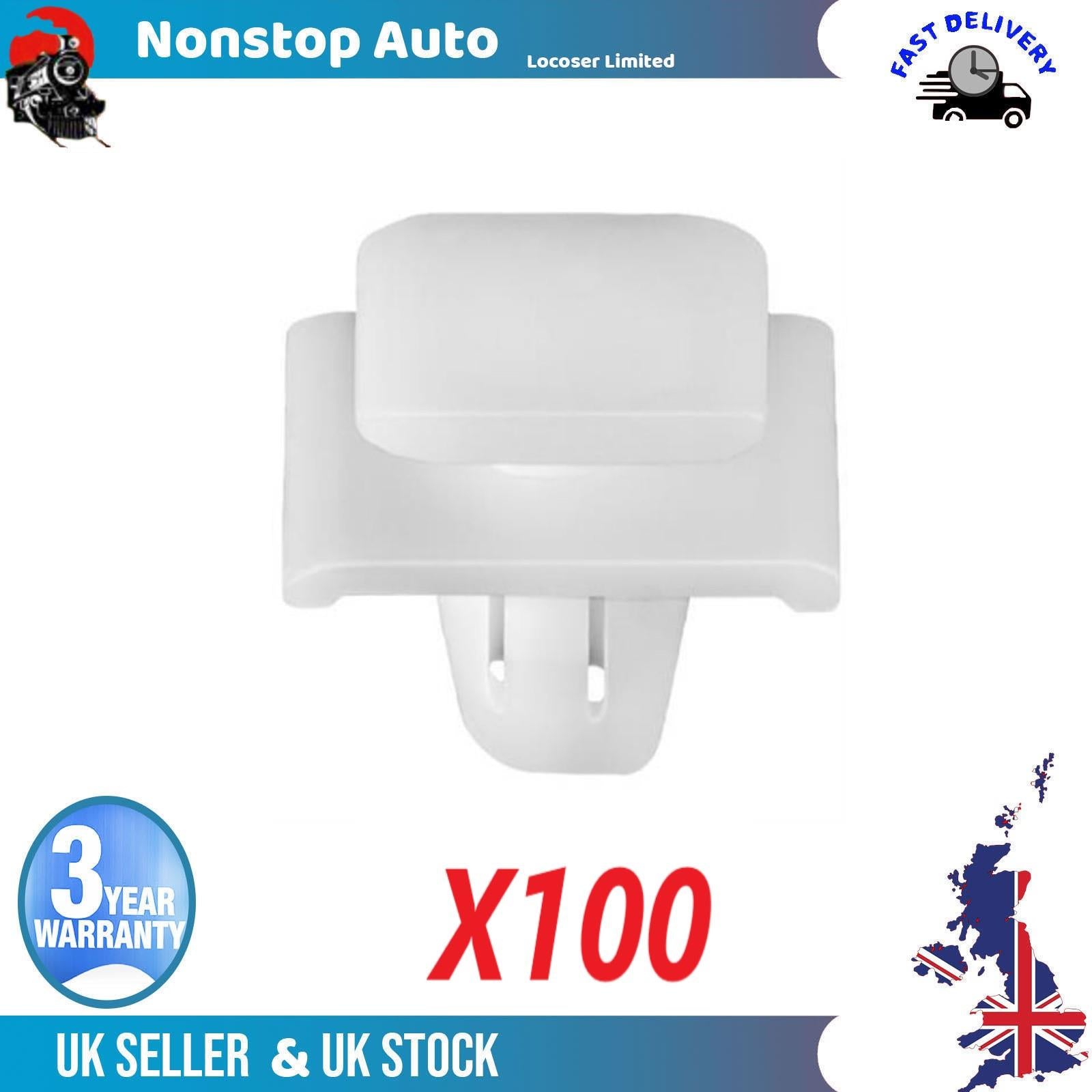 100X Side Door Moulding Panel Trim Strip Plastic Clips For HONDA