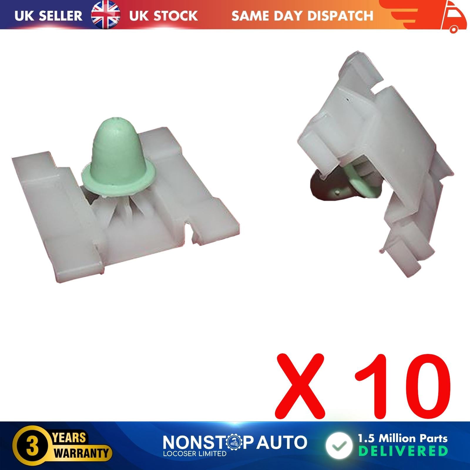 10X Front Door Bumstrip Moulding Trim Clips With Pin For VW Golf III Vento 1H0853585