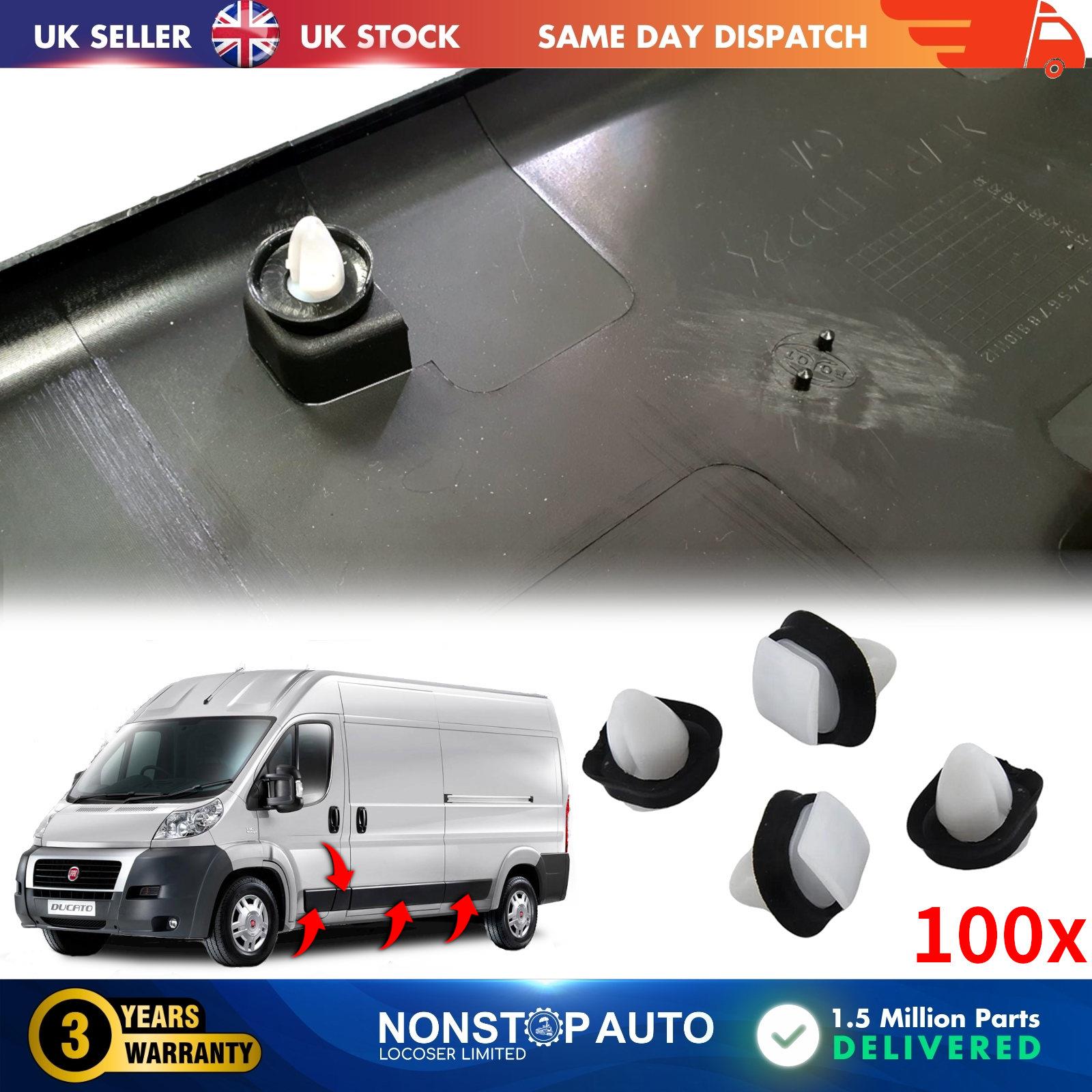 100X TRIM BUMPSTRIP MOULDING CLIPS For PEUGEOT Bipper Boxer 71728806