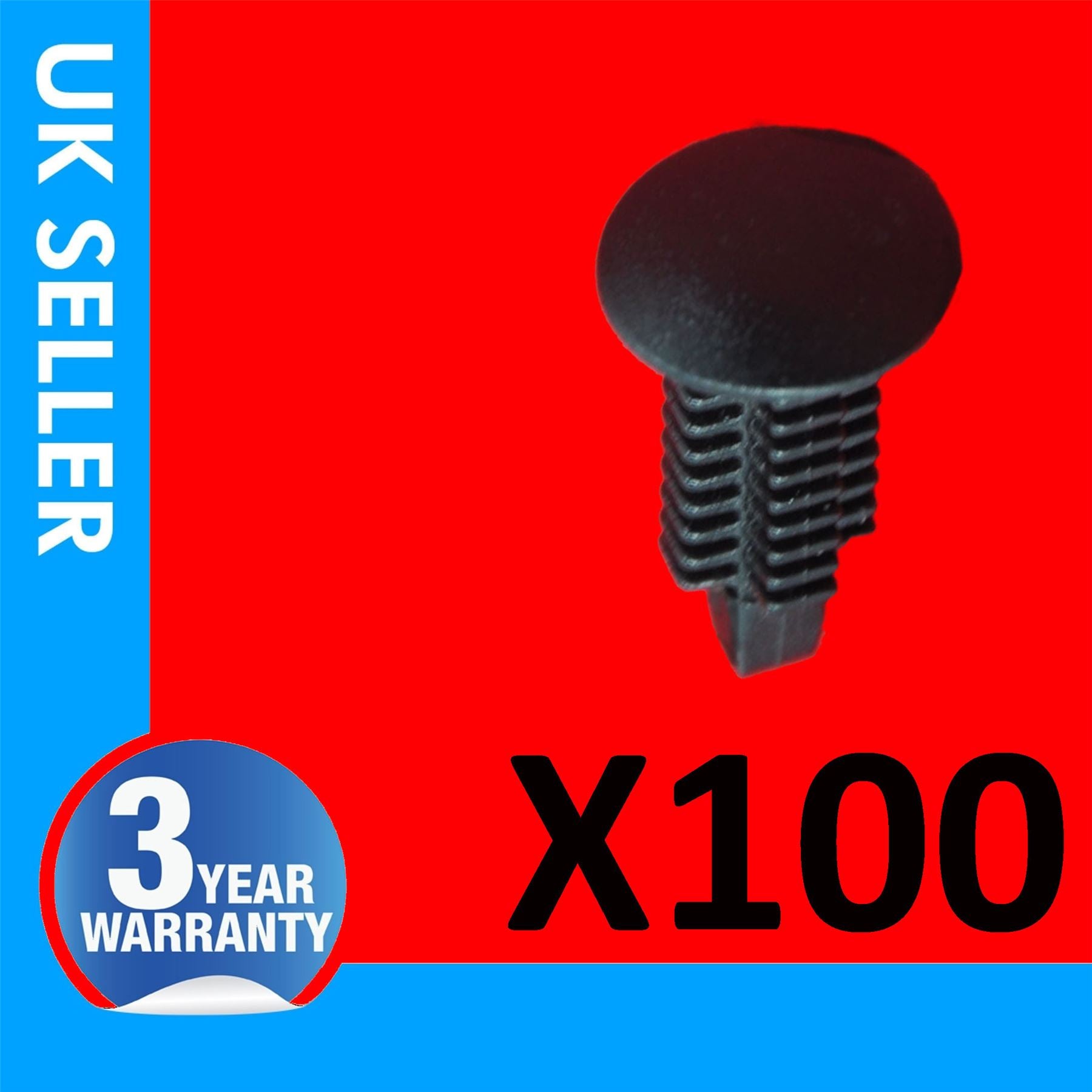 100X For FORD TRANSIT Tailgate Door Moulding Trim Cover Clips 1618742