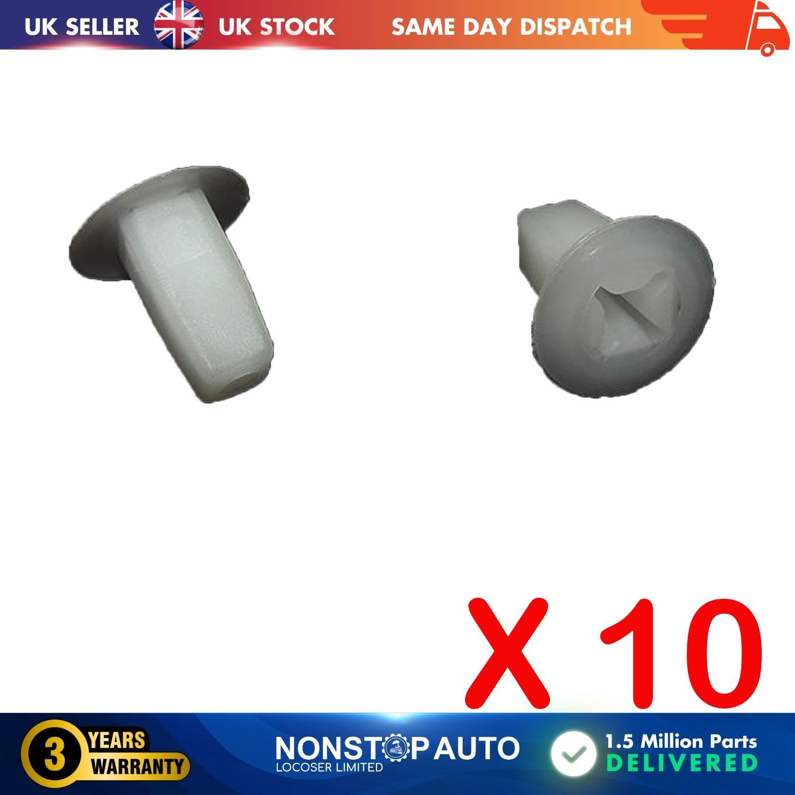 10X Screw Grommet Lock Nut Panel Trim Clips For NISSAN Micra I 90189-06001