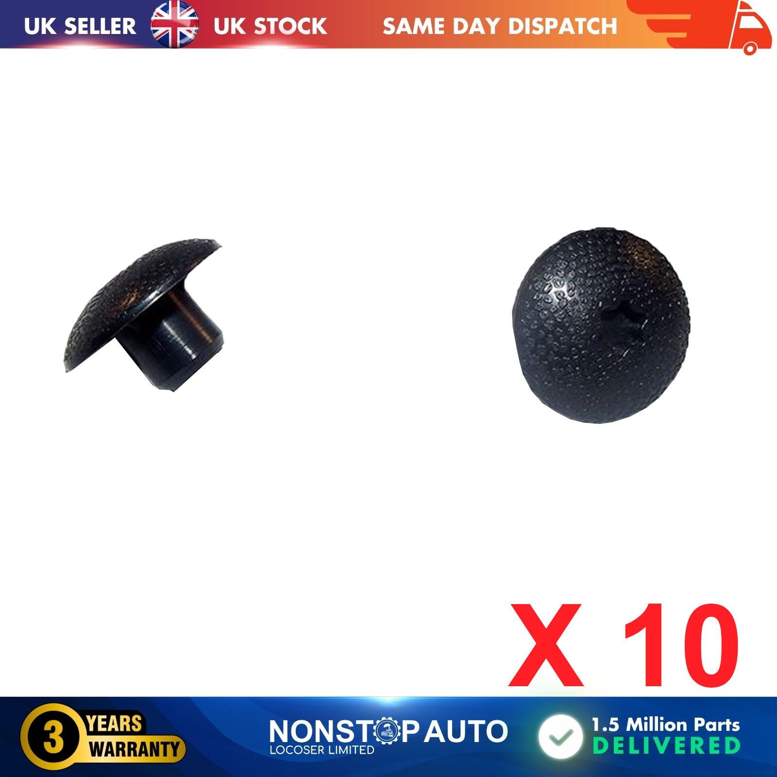 10X FOR OPEL / VAUXHALL Screw Nut Bumper Clips