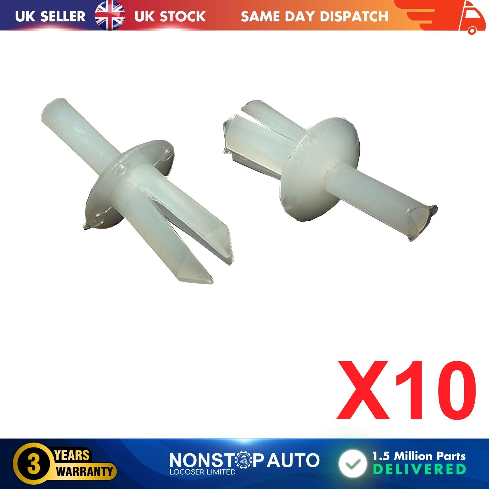 10X Hood Bonnet Trim Panel Retainer Clips For BMW VW N0385011