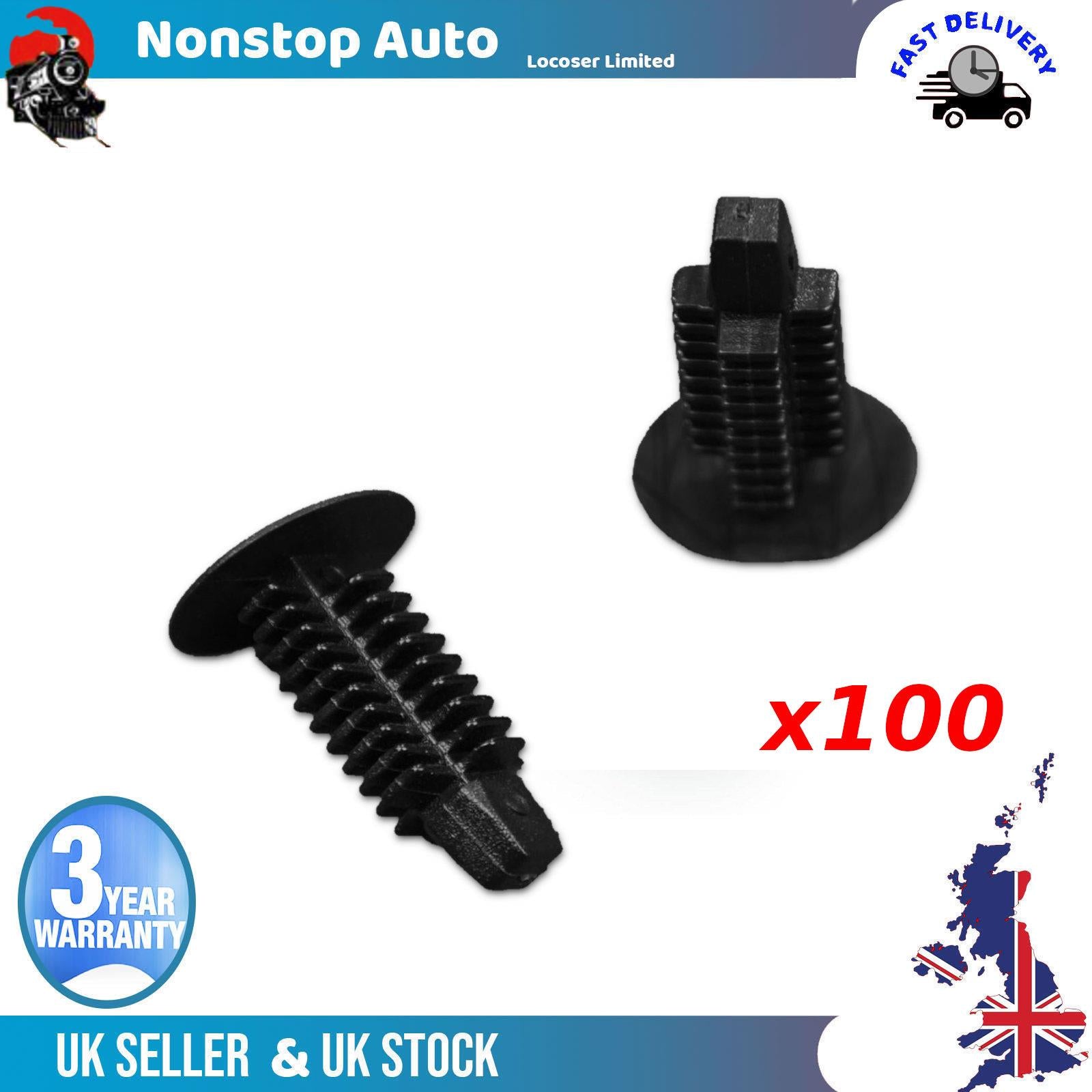 100X For  Volvo Ford Audi Interior Moulding Panel Trim Clips 14x23.5x8 mm