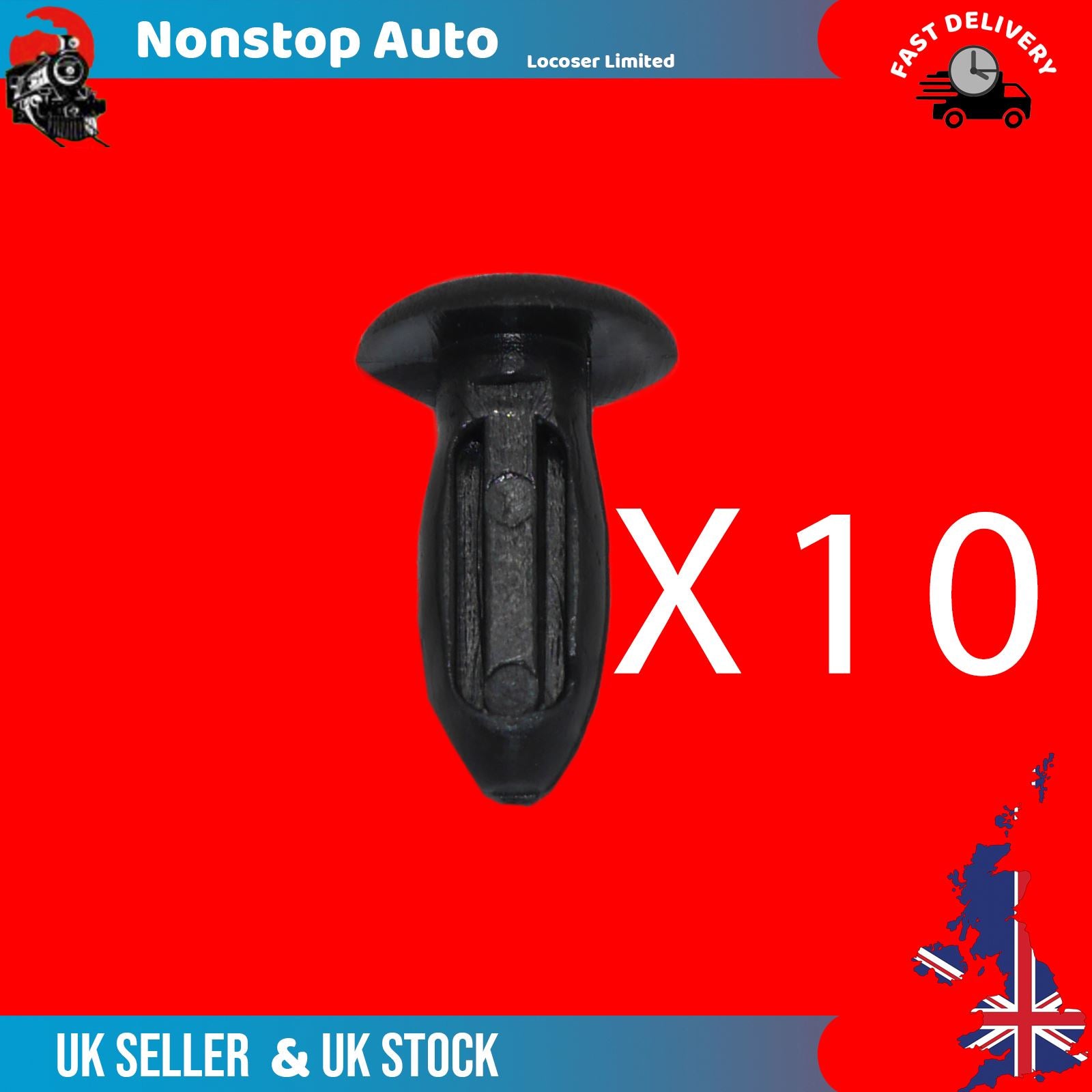 10X UNIVERSAL M6 Interior Roof Panel Trim Boot Carpet Floor Clips