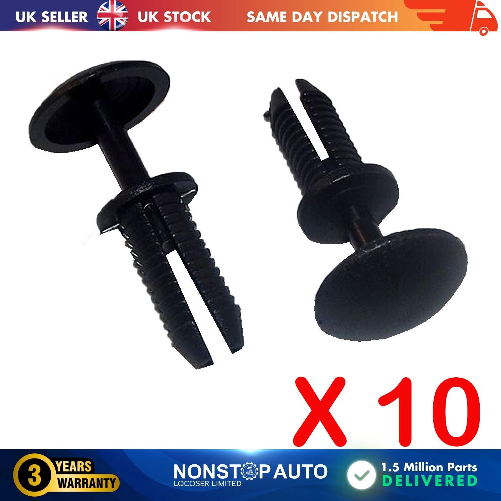 10x  Door Panel Roof Body Carpet Trim Clips For FORD E866076 SFA N