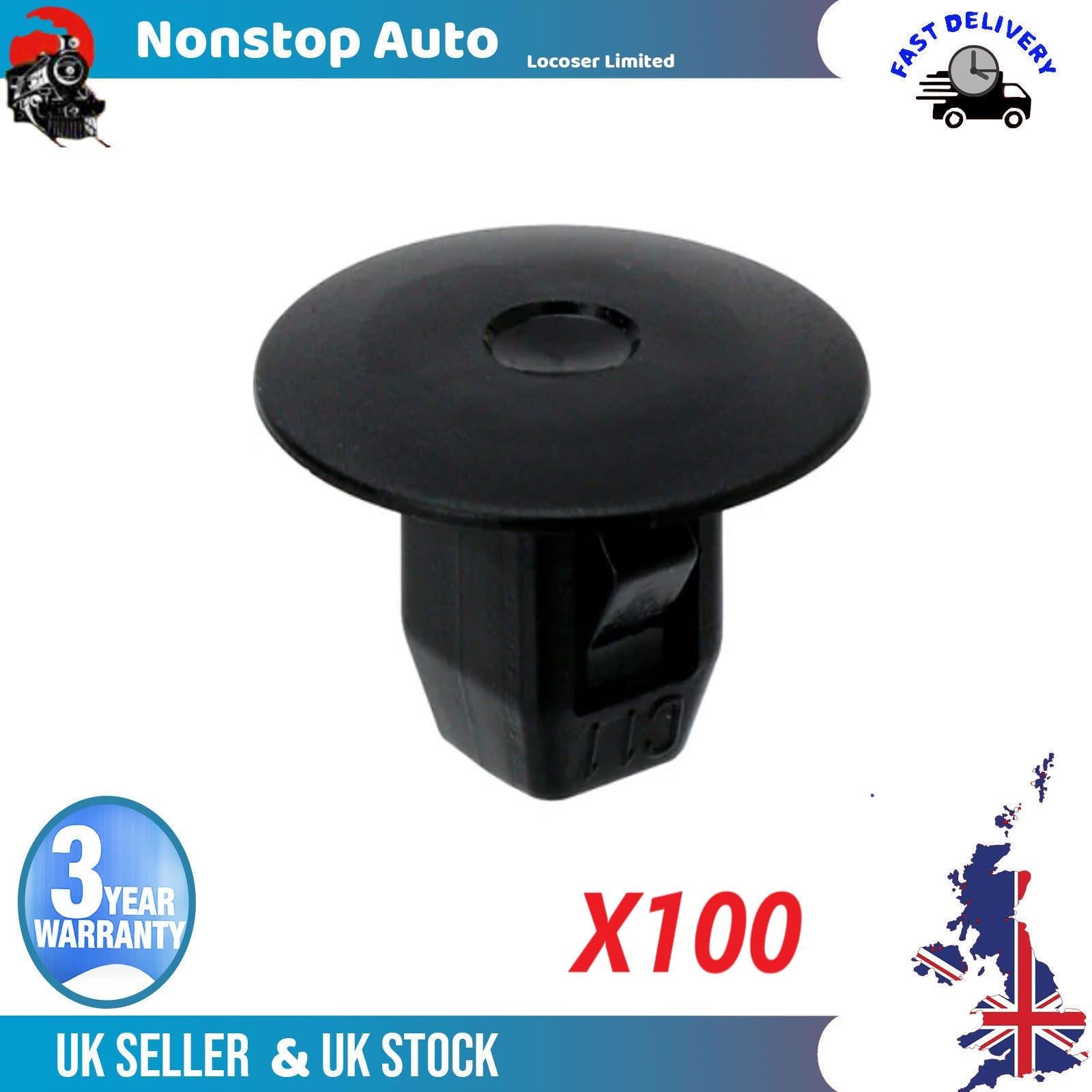100X Wheel Arch Lining Splashguard Inner Lıner Trim Clips For HONDA 90682SEA003