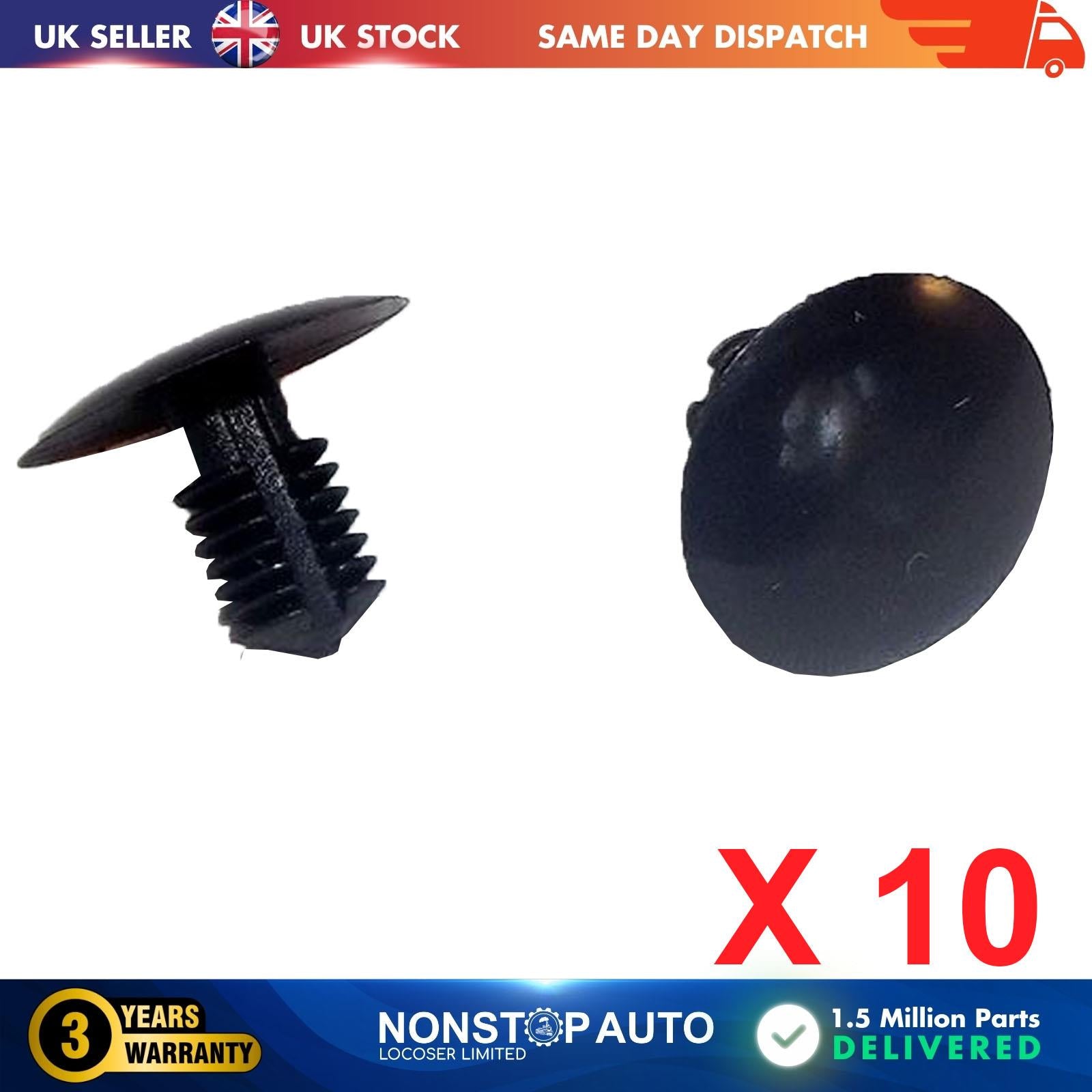 10X Trim Panel Retainer Clips For UNIVERSAL