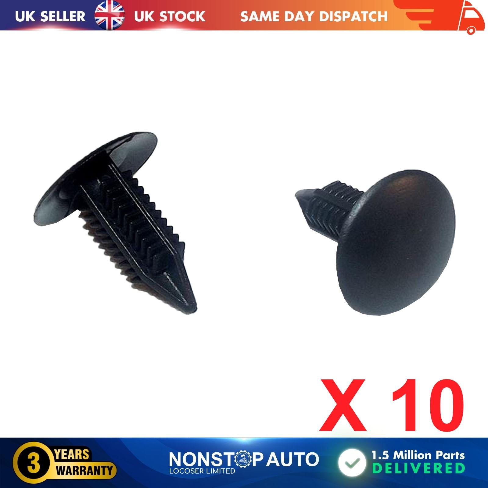 10X Interior Trim Panel Push Type Retainer Clips For HONDA Acura 90667-S0D-003ZCBA