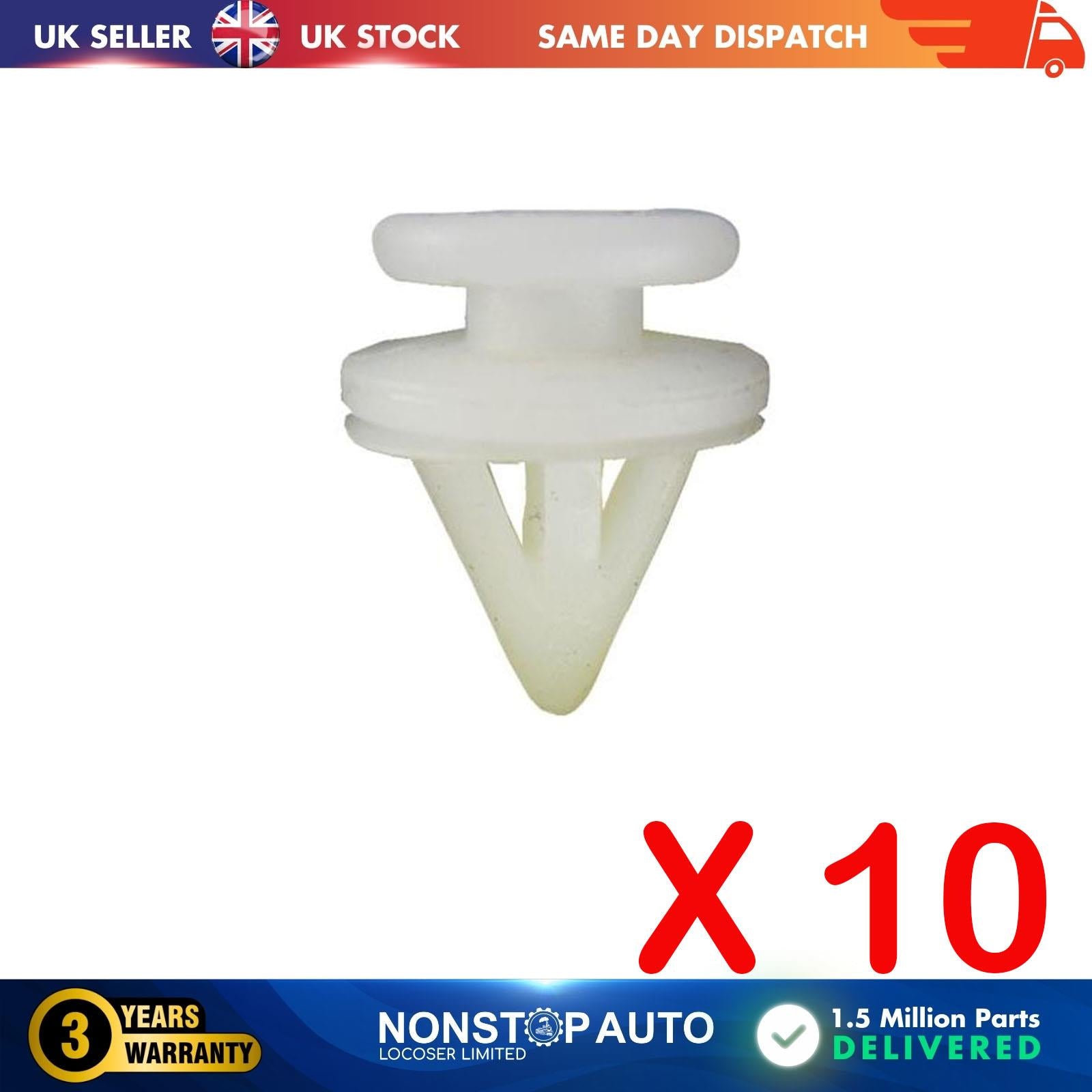 10X Door Trim Panel Retainer Clips for RENAULT Twingo I Thalia I Scenic II