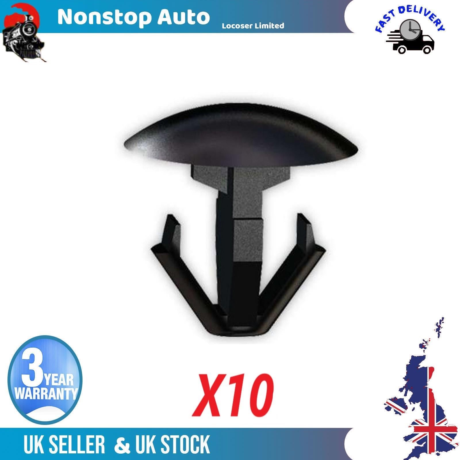 10X Front Hood Weathership Bonnet Rubber Trim Seal Edge Strip Clips For HONDA