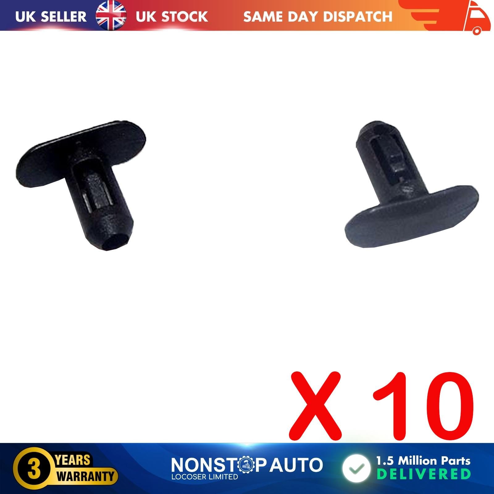 10X Retaining Trim Clips For RENAULT Clio Megane 82176228