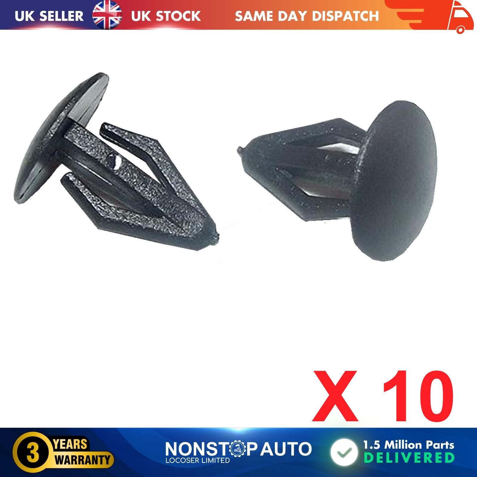 10X Trim Panel Retainer Clips For TOYOTA 90467-10015 90467-10015-B0