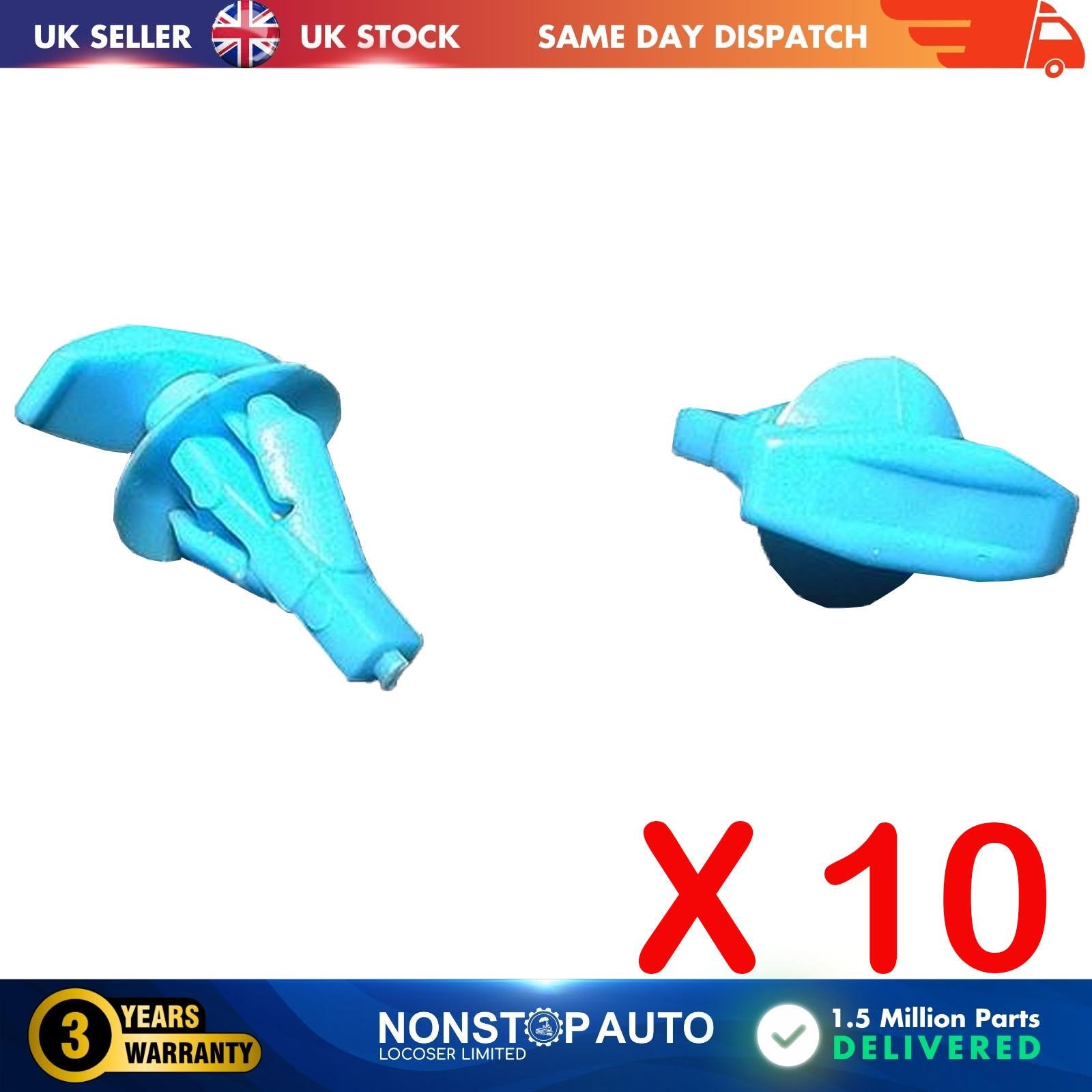 10X Door Weatherstrip Door Panel Glass Clips For HONDA 91568-TR0-003