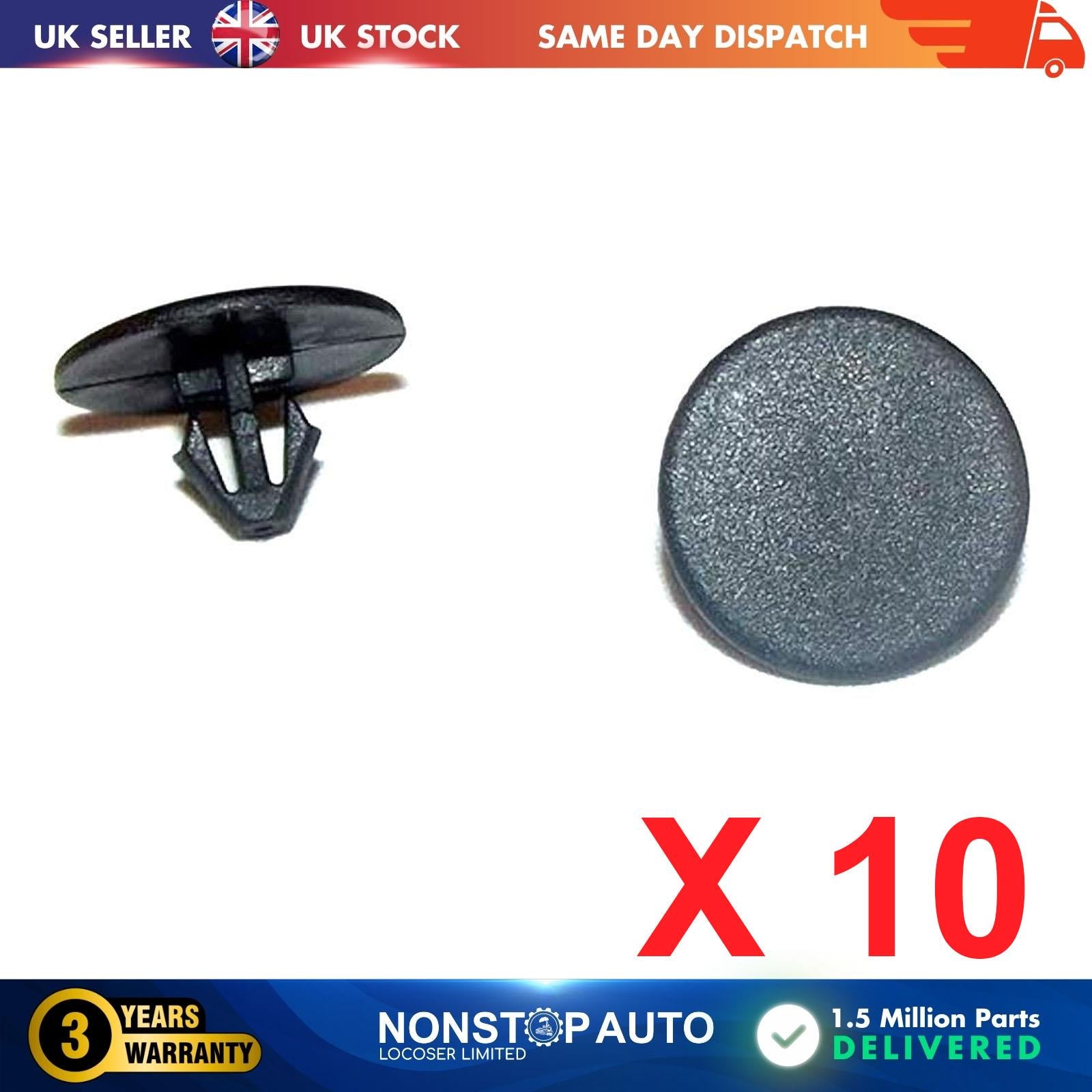 10X Hood Bonnet Carpet Insulation Trim Retainer Clips For PEUGEOT 206+ 207 207+