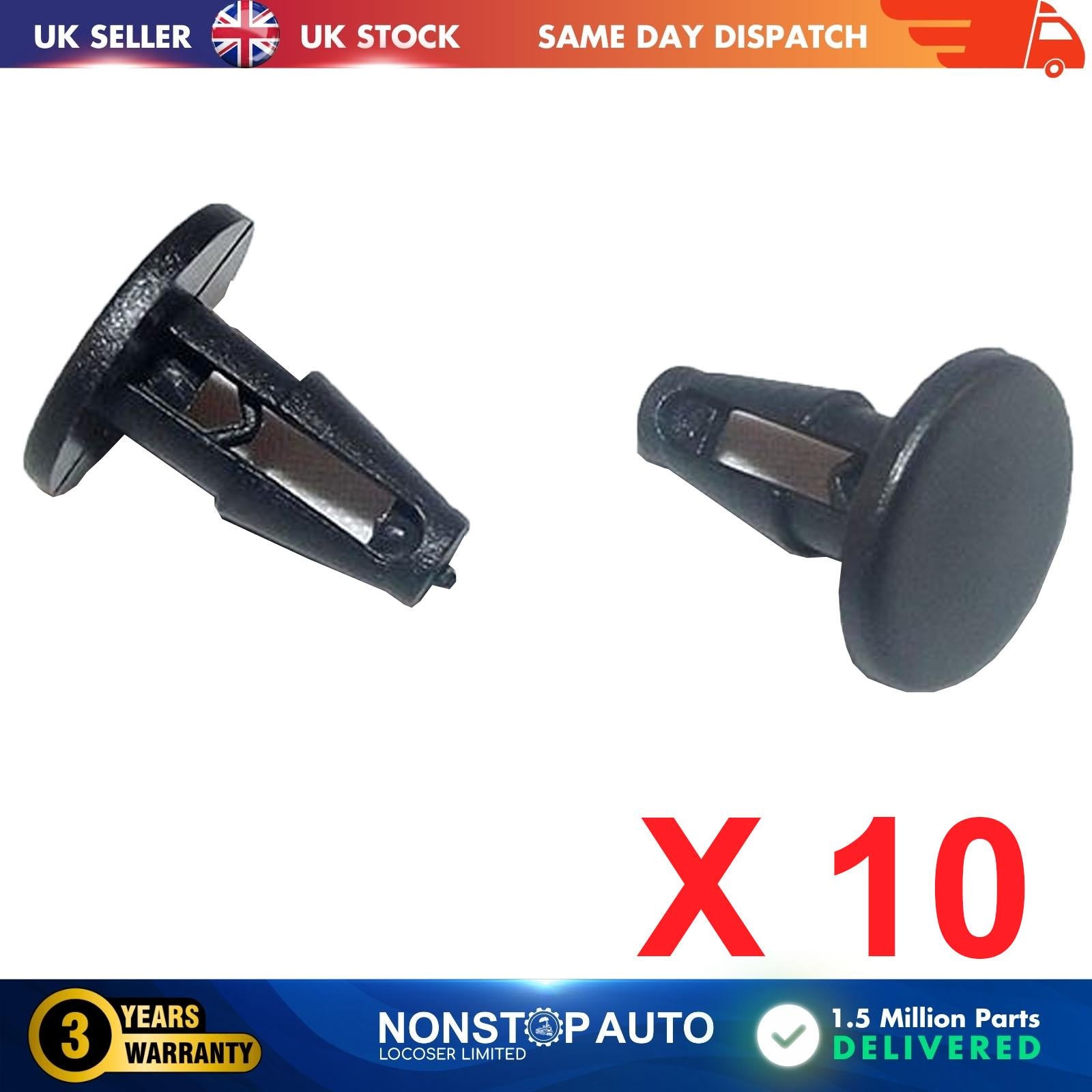 10X  Weatherstrip Trim Panel Retainer Clips For TOYOTA HONDA NISSAN 90467-07050 90687-SA5-0030 01553-00172