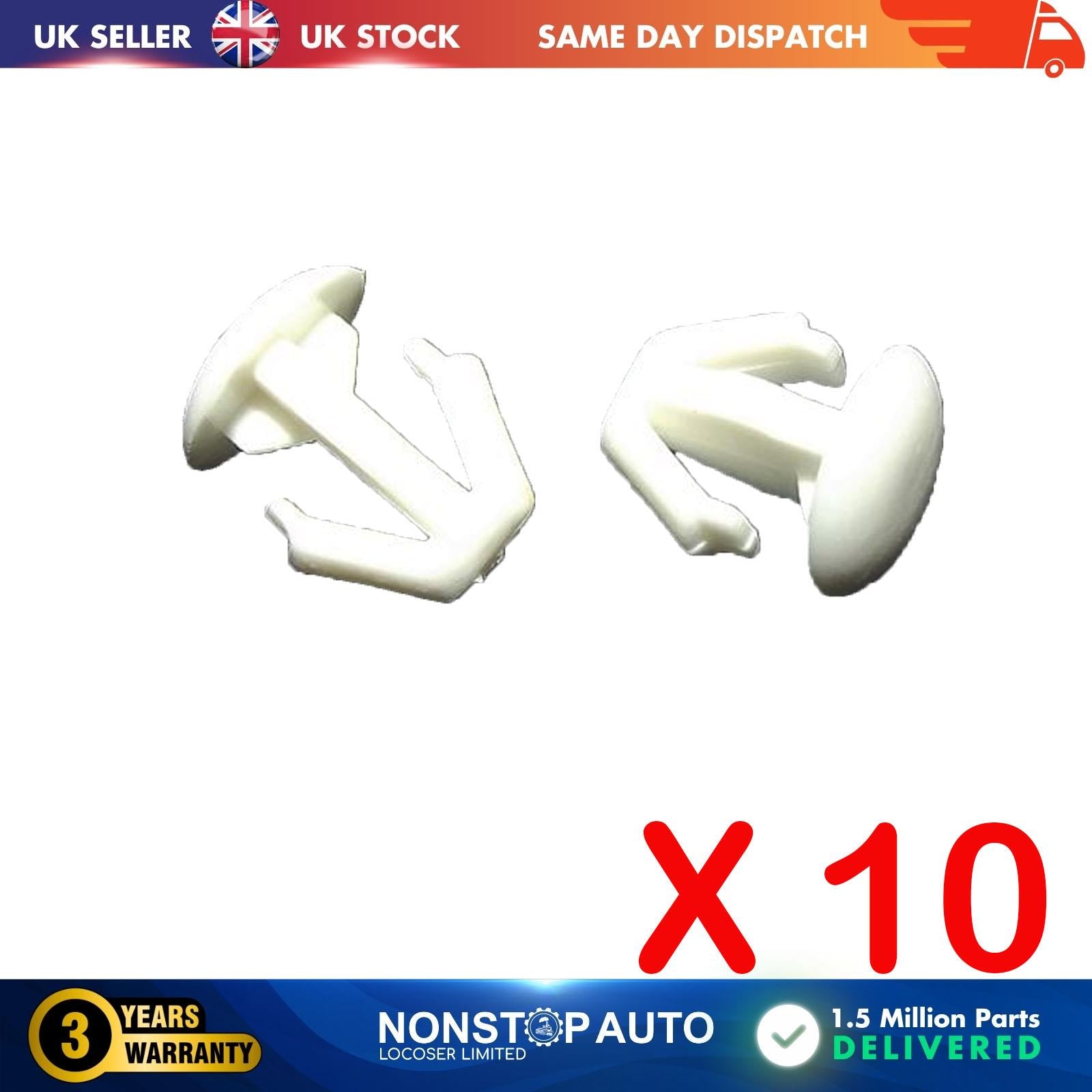 10X Retainer Trim Panel Clips For UNIVERSAL