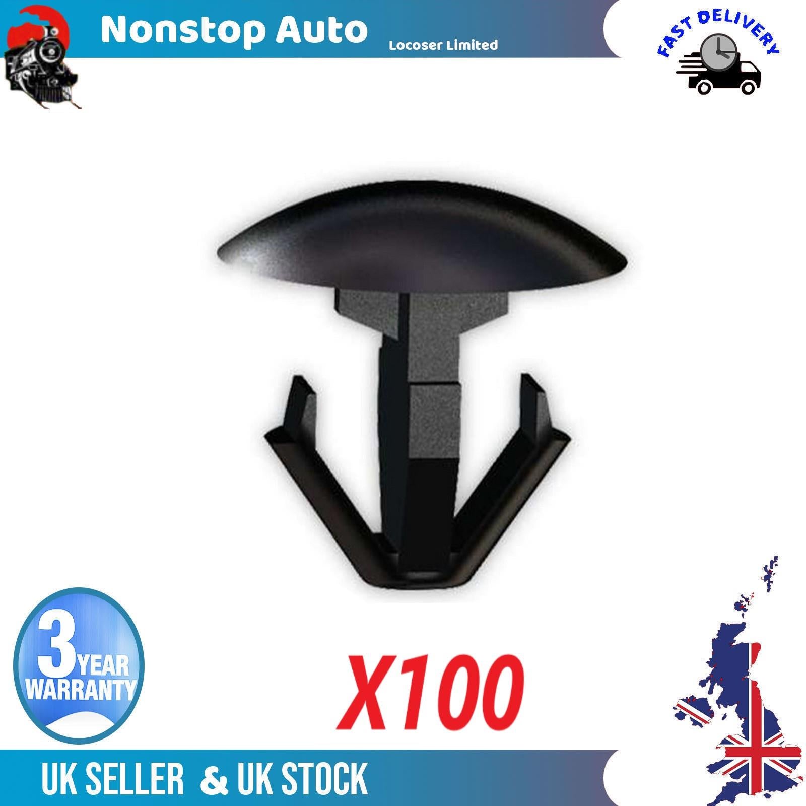 100X Front Hood Weathership Bonnet Rubber Trim Seal Edge Strip Clips For HONDA