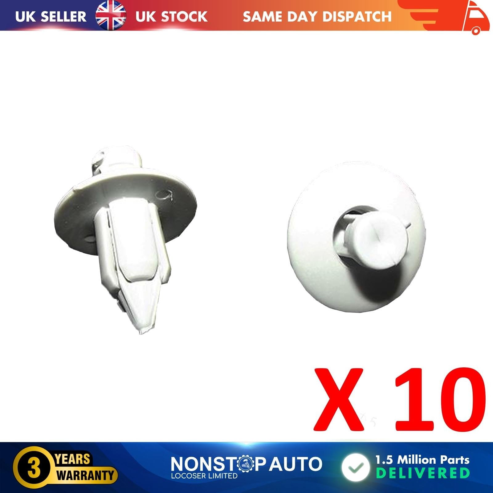 10X Retaining Trim Clips For SUZUKI 0940907308T01 MR778865