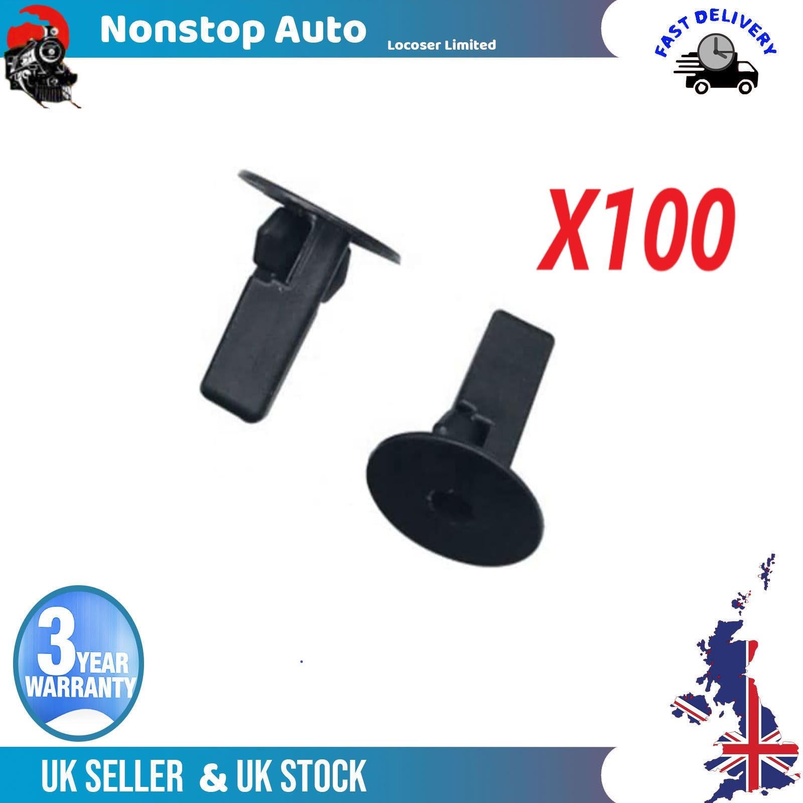 100X Wheel Arch Moulding Clips ,Bodywork Fastener Grommet For LEXUS GS IS LS RC RX TOYOTA Avensis Camry Carina VI Corolla Hiace IV MR2 III Rav4 II 90189-06157