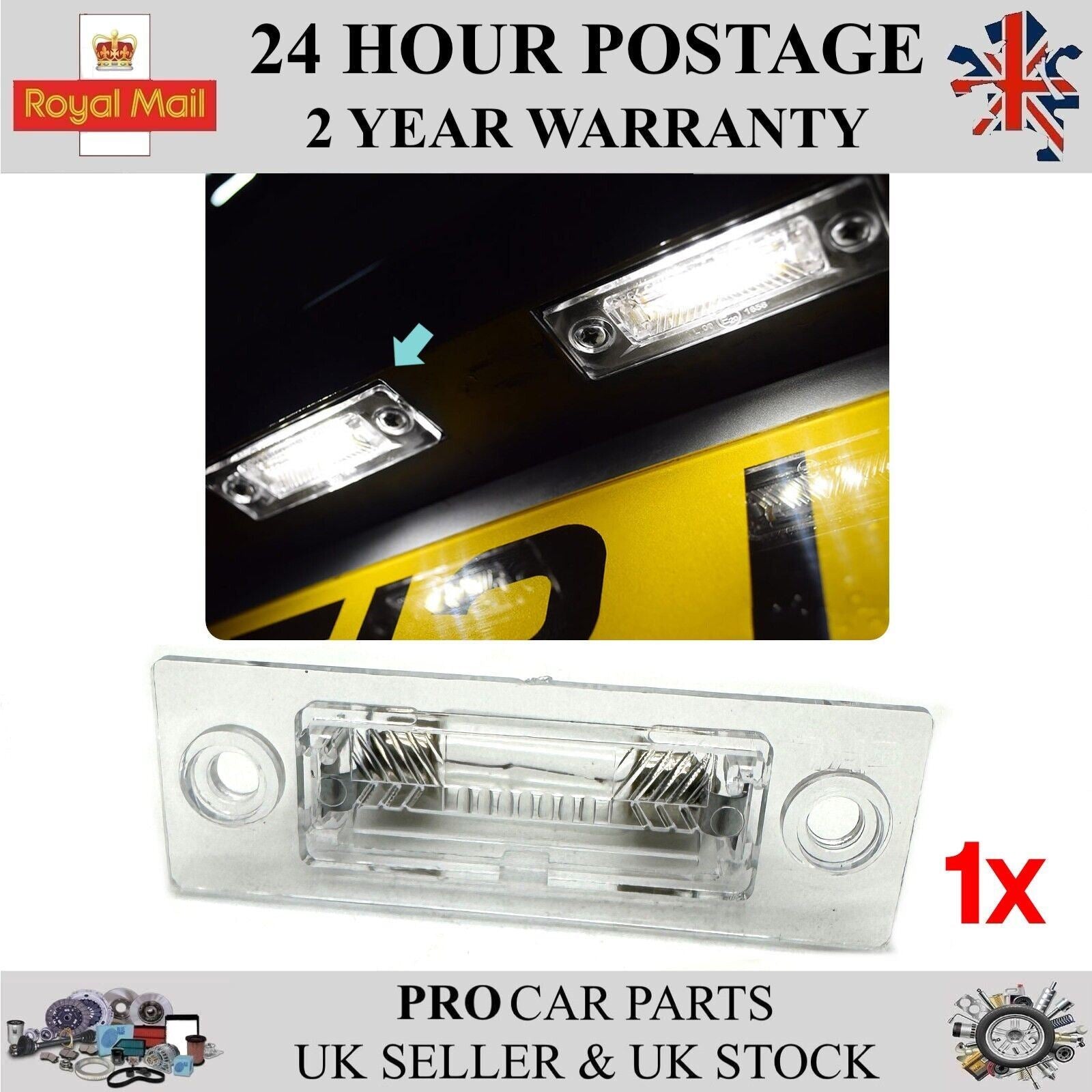 1X Licence Number Plate Light Lamp For VW Transporter Caddy Golf 3B5943021E