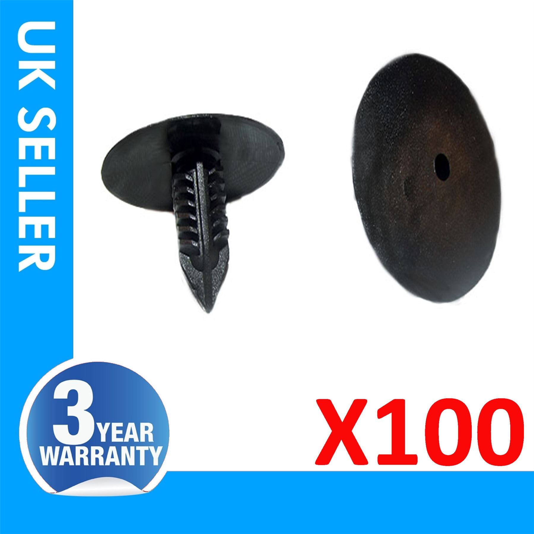 100X For Renault Clio Mk2 Mk3 Kangoo Laguna Mk1 Mk2 Logan Megane Mk1 Mk2 Modus Scenic Mk2 Trafic Mk2 Twingo Vel Satıs Master Escape Dacia Logan Duster Sandero Wheel Arch Cover Panel Splash Guard Clips 7703077435