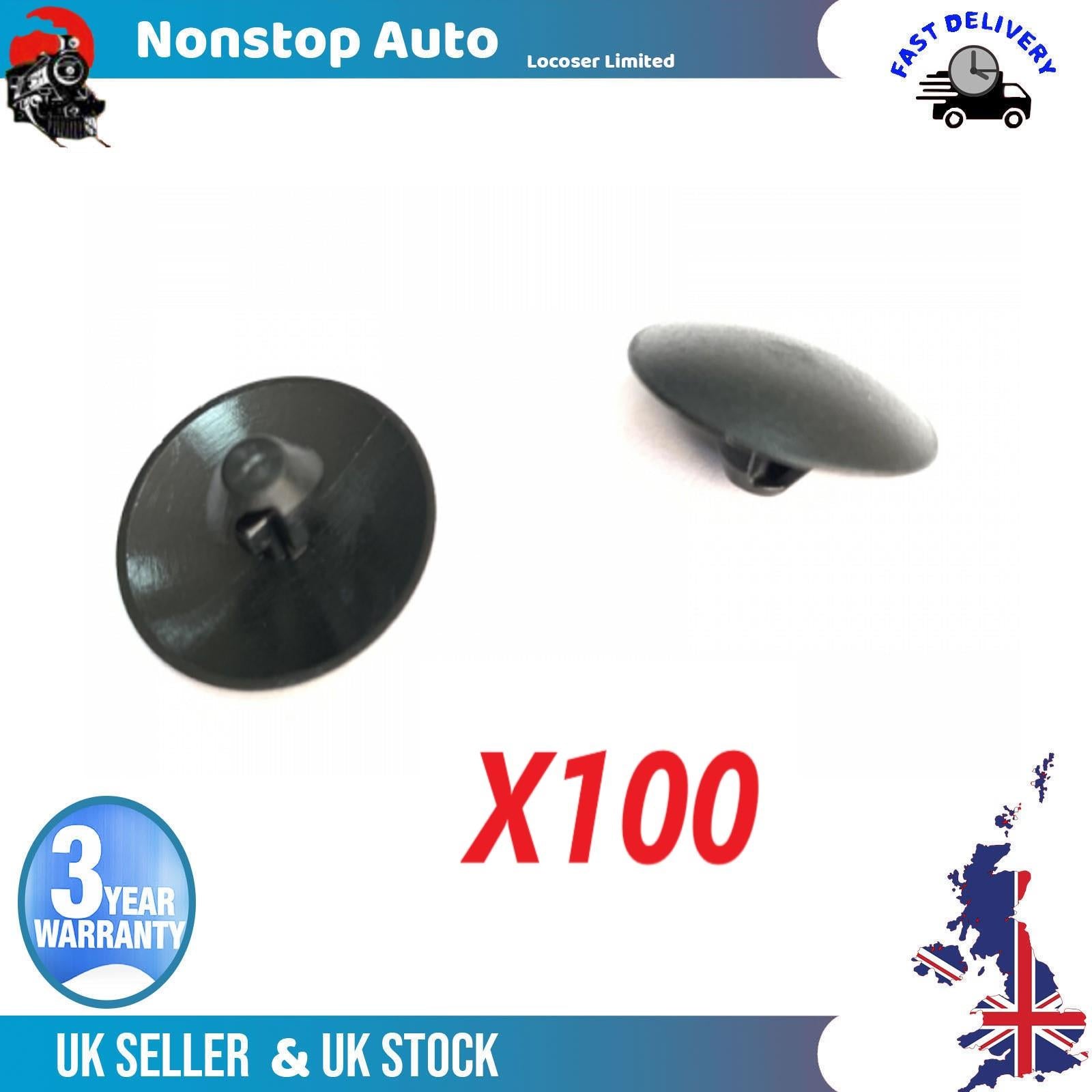 100X Bonnet Insulation Bumper Trim Panel Retainer Clips Fits Saab 9-5 Vauxhall Zafira B 13265959,1162742
