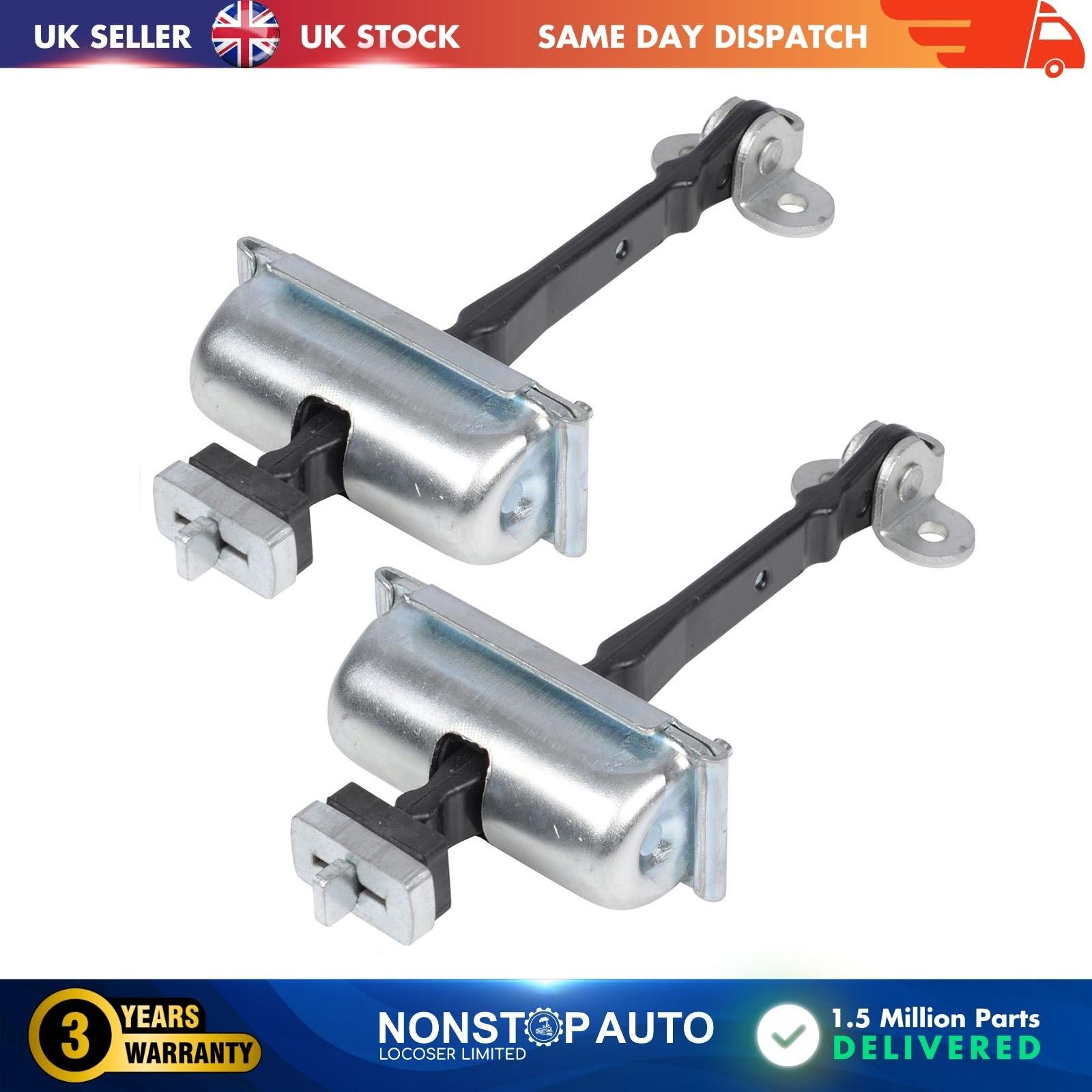 2 X Front Door Hinge Stop Check Strap Limitery Right and Left Side Fits JAGUAR S Type II XR835423552AA