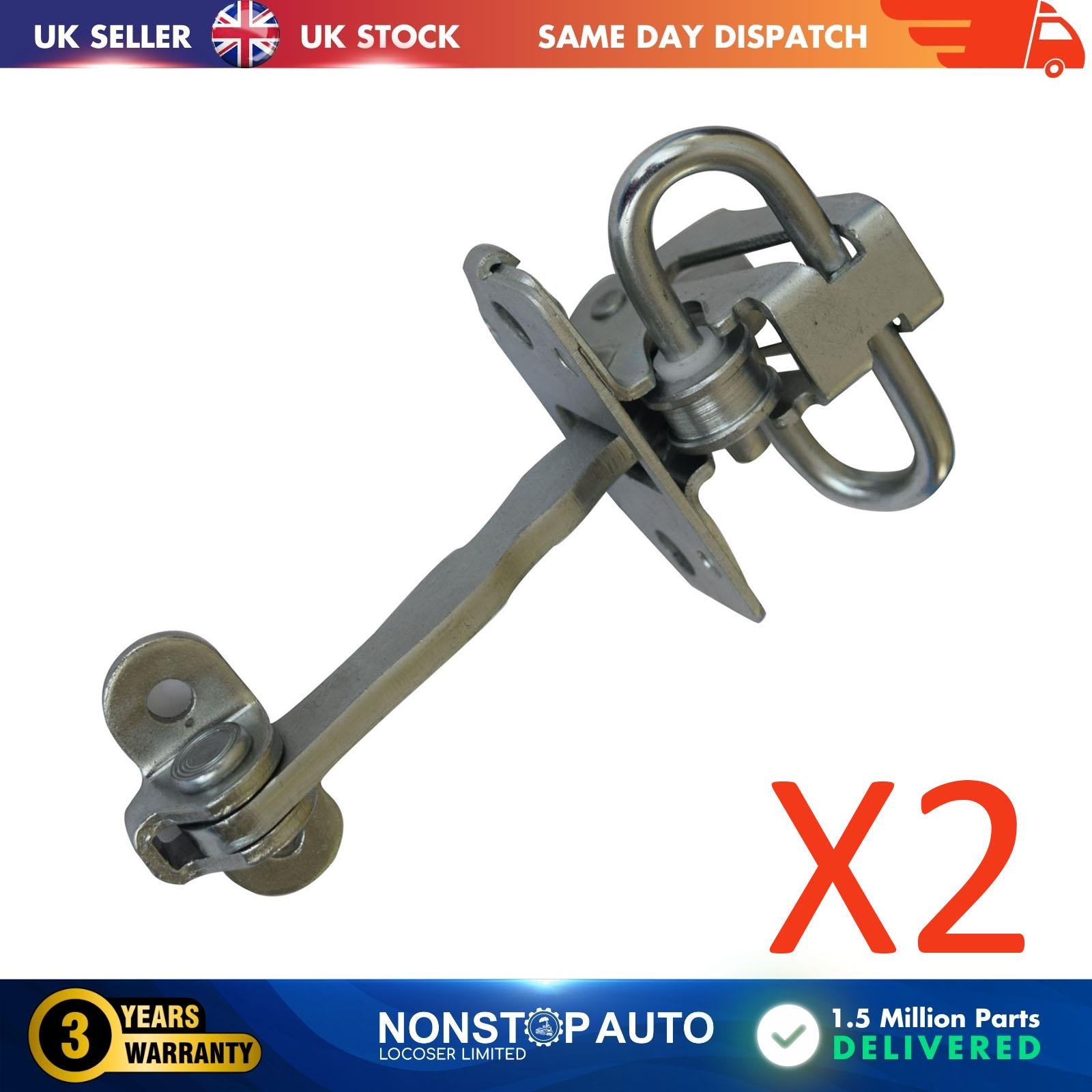 2X Front Door Hinge Stop Check Strap Limitery Right Left Fits ALFA ROMEO