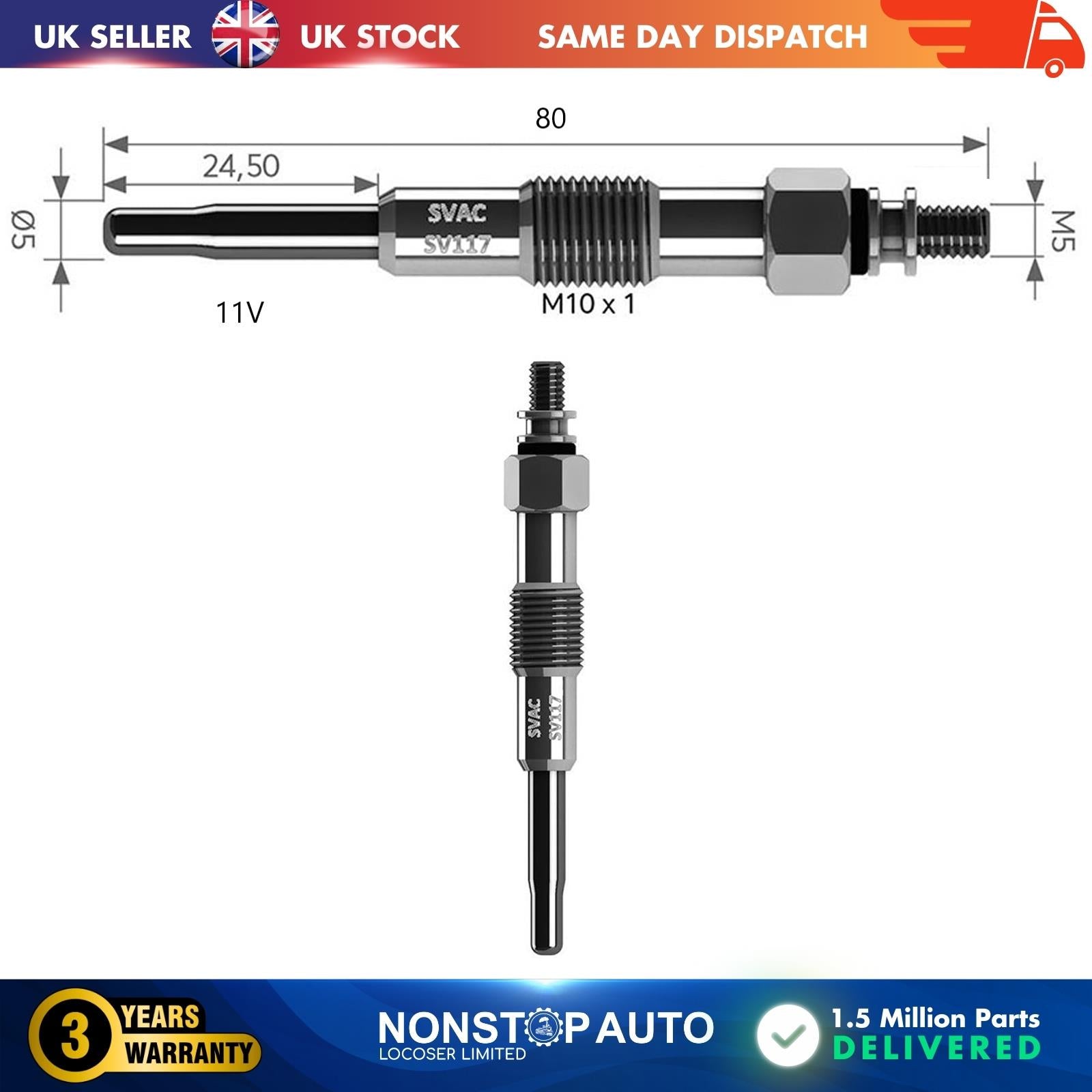Glow Plug For TOYOTA Avensis Camry Carina Corolla Land Cruiser Liteace 1985064030