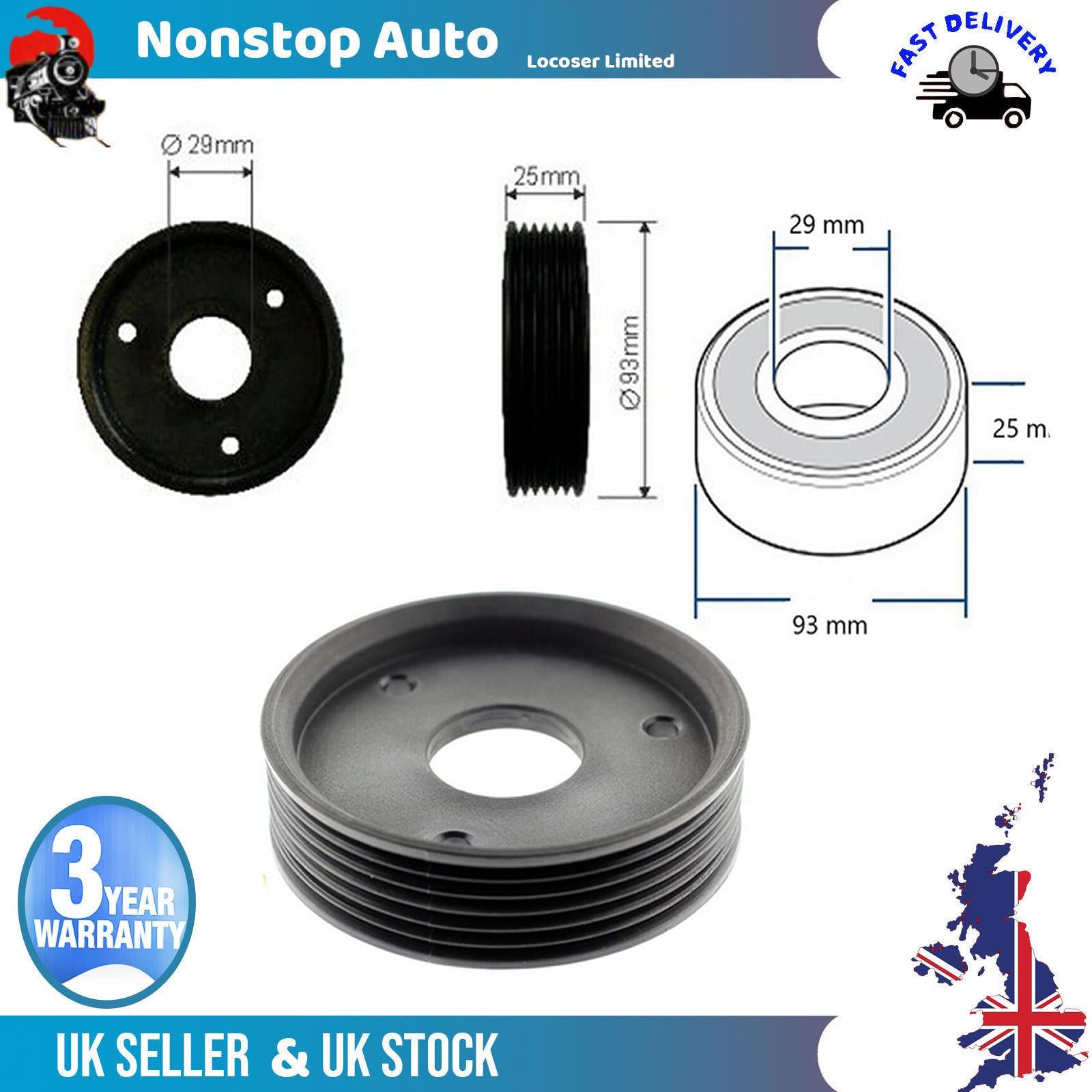 Fan Belt Tensioner Pulley -V- Ribbed Belt Idler  For RENAULT Clio II Kangoo 1.4