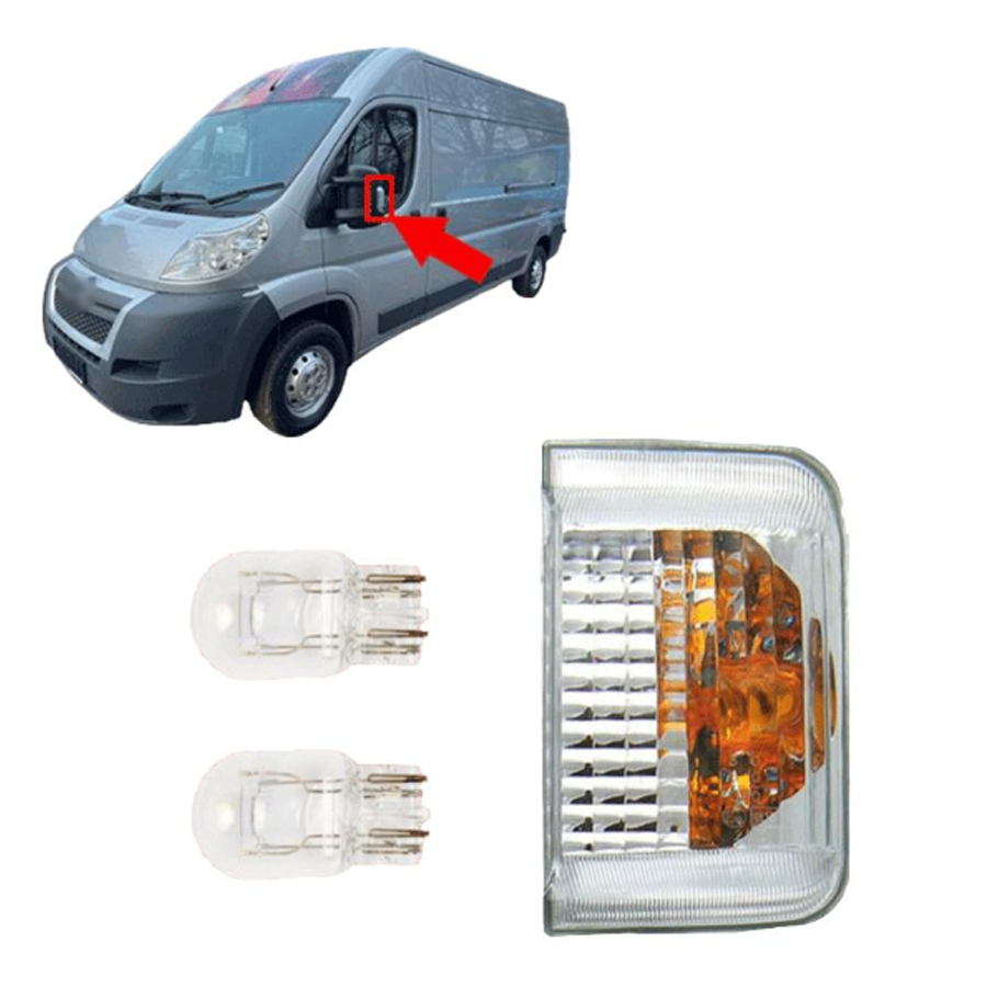 Door Wing Mirror Side Indicator Light Lens Left Side Fits PEUGEOT Boxer 6325H0, 71748252