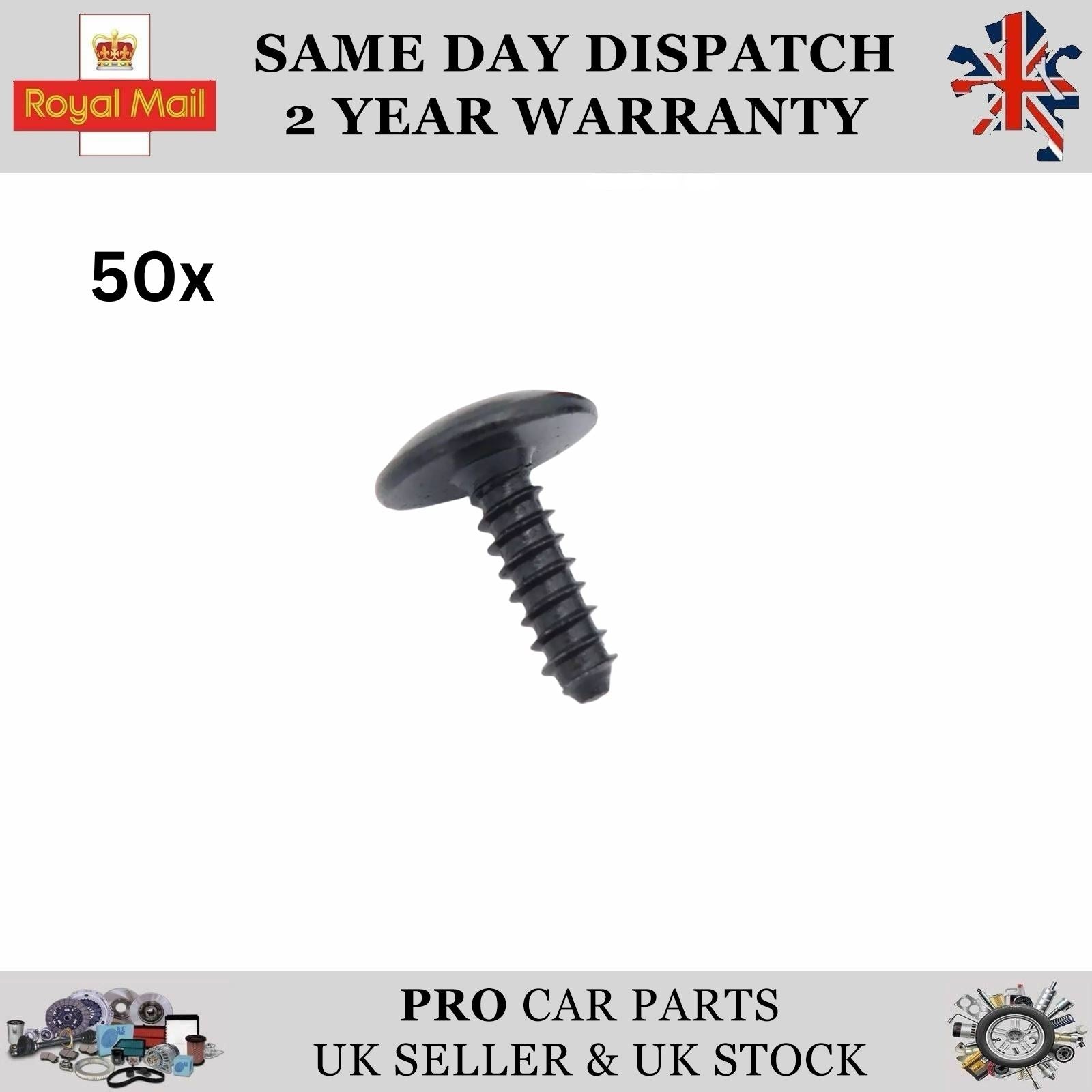 50X Wheel Arch Inner Liner Splash Guard Torx Screw Panel Clips For VW N90775001