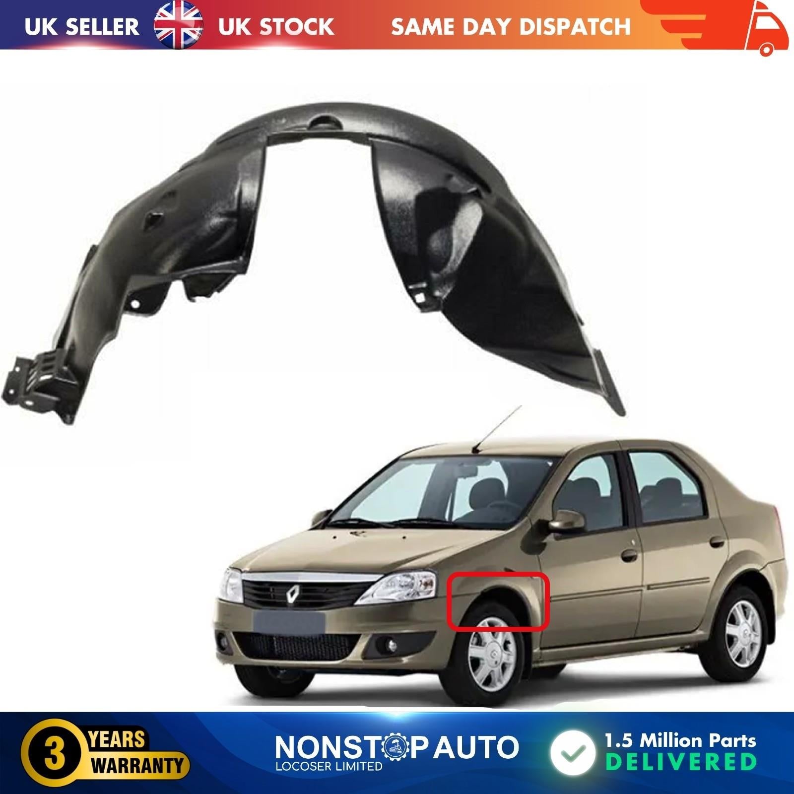 FRONT SPLASHGUARD WHEE INNER FENDER LEFT FOR DACIA LOGAN II SANDERO II  RENAULT LOGAN 638407780R