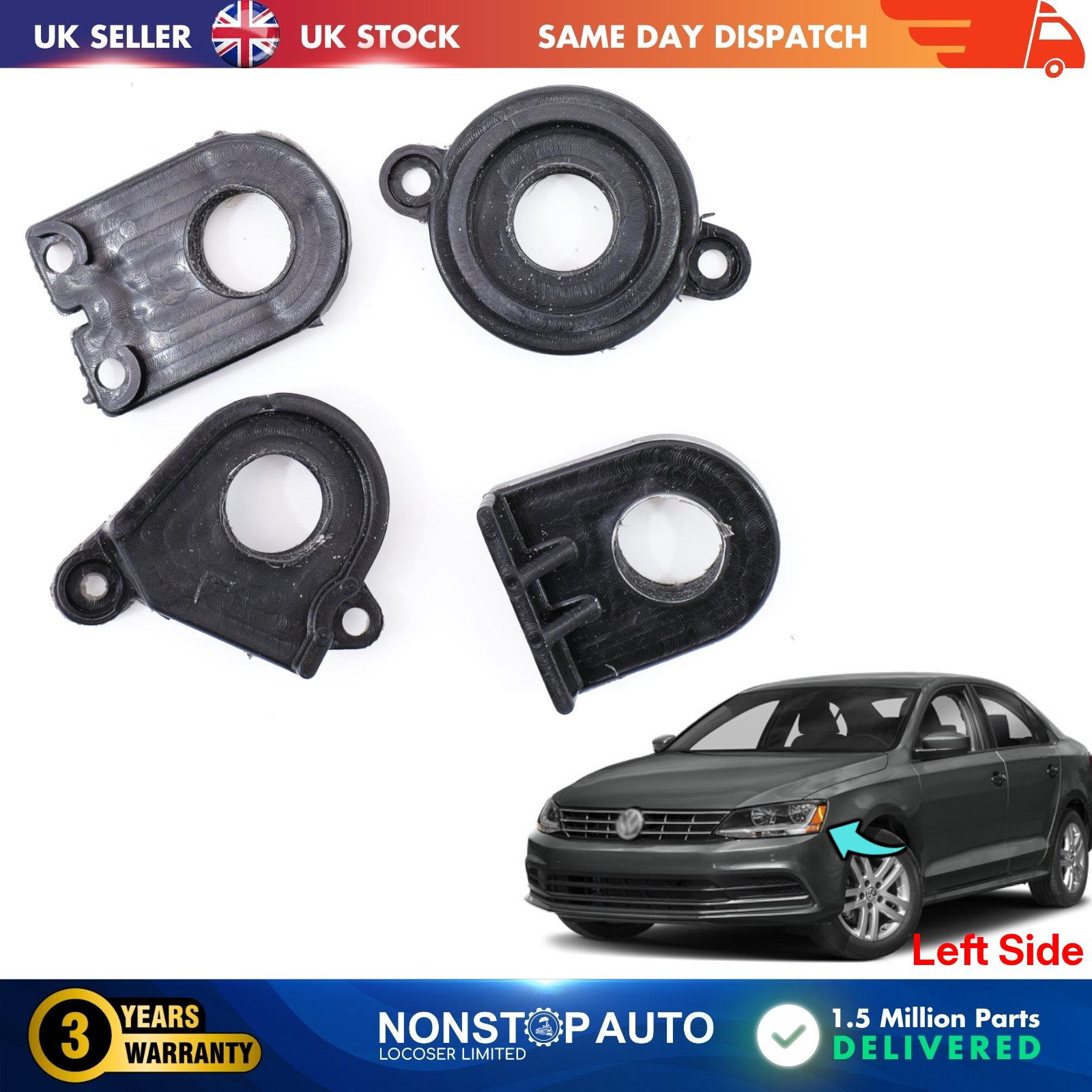 Headlight Repair Kit Bracket Mount Clips Left Side For Volkswagen Jetta Mk3