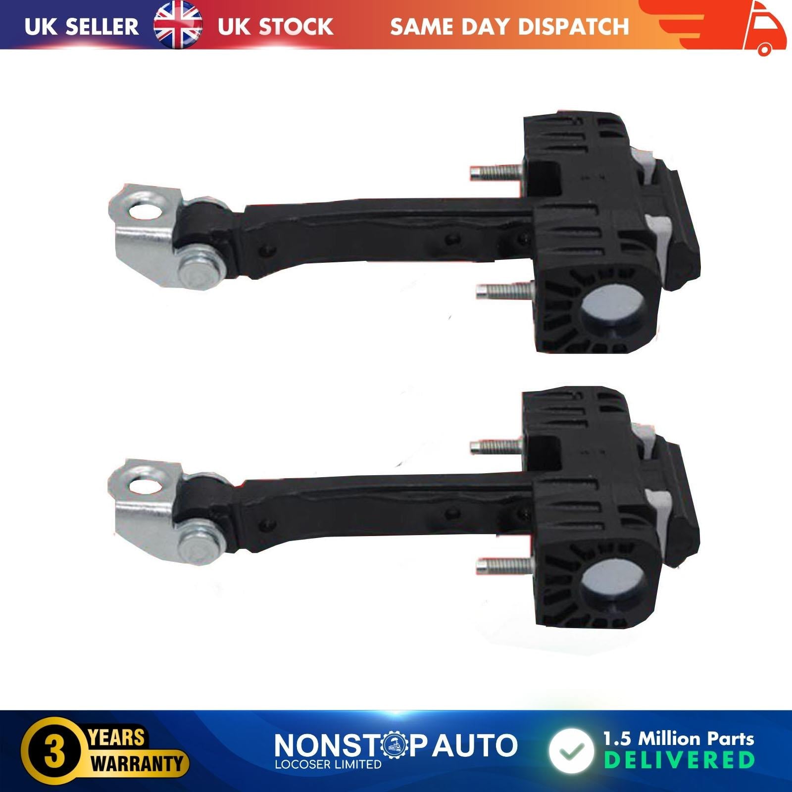 2 X Front Door Hinge Stop Check Strap Limitery Right and Left Side Fits PEUGEOT Partner  Rifter  CITROEN Berlingo  VAUXHALL Combo  9819015380
