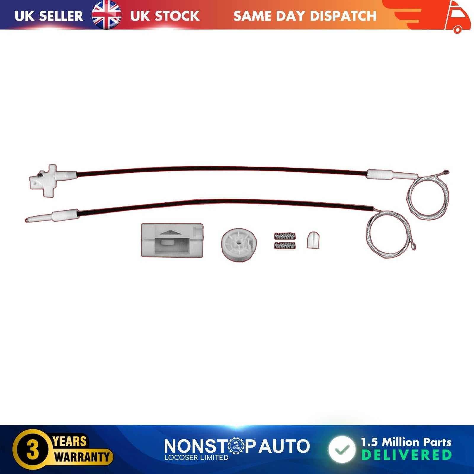 Window Regulator Repair Kit / Front Left Fits RENAULT Megane MK1
