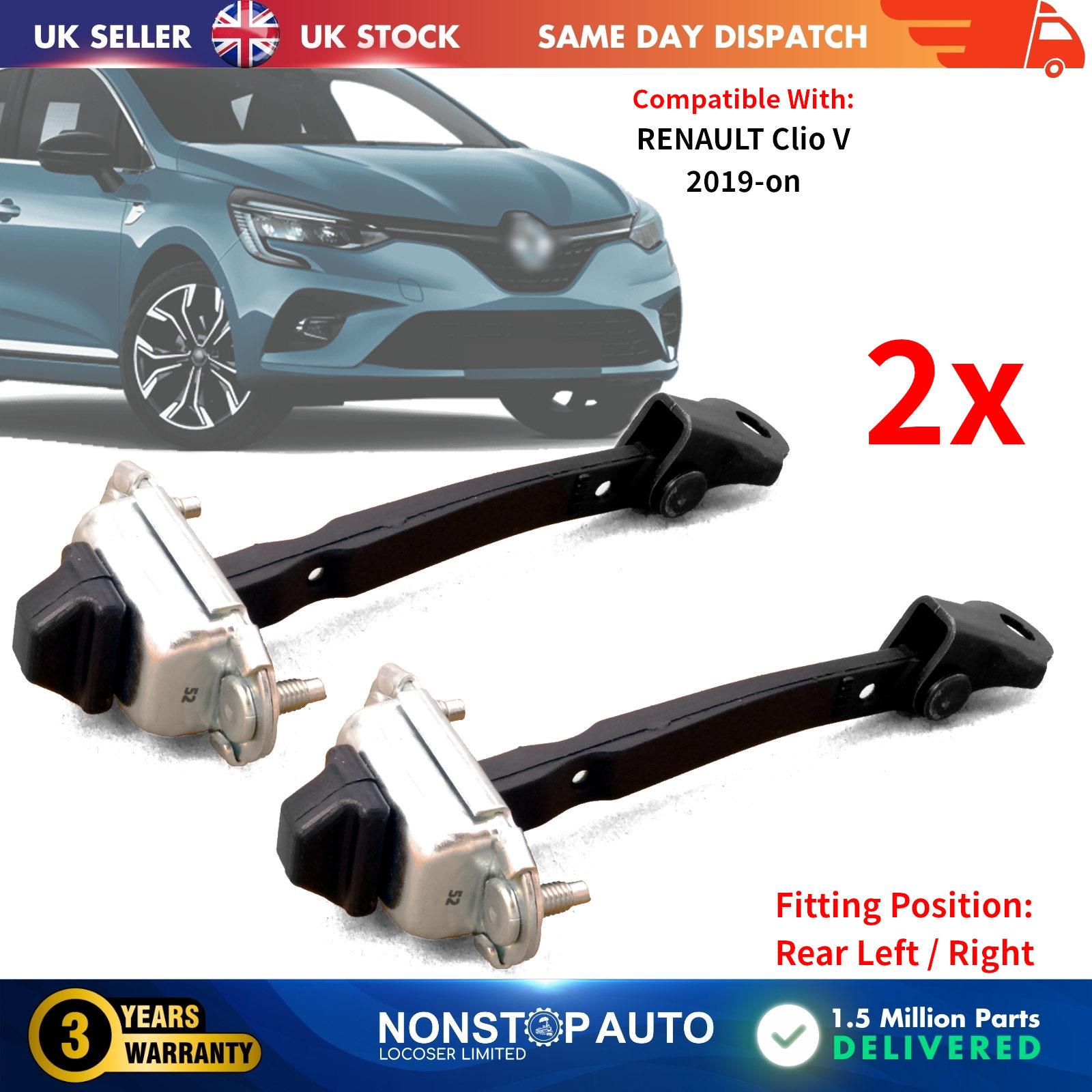 2X Rear Door Hinge Check Strap Stopper Left Right For RENAULT Clio V MK5 824301100R