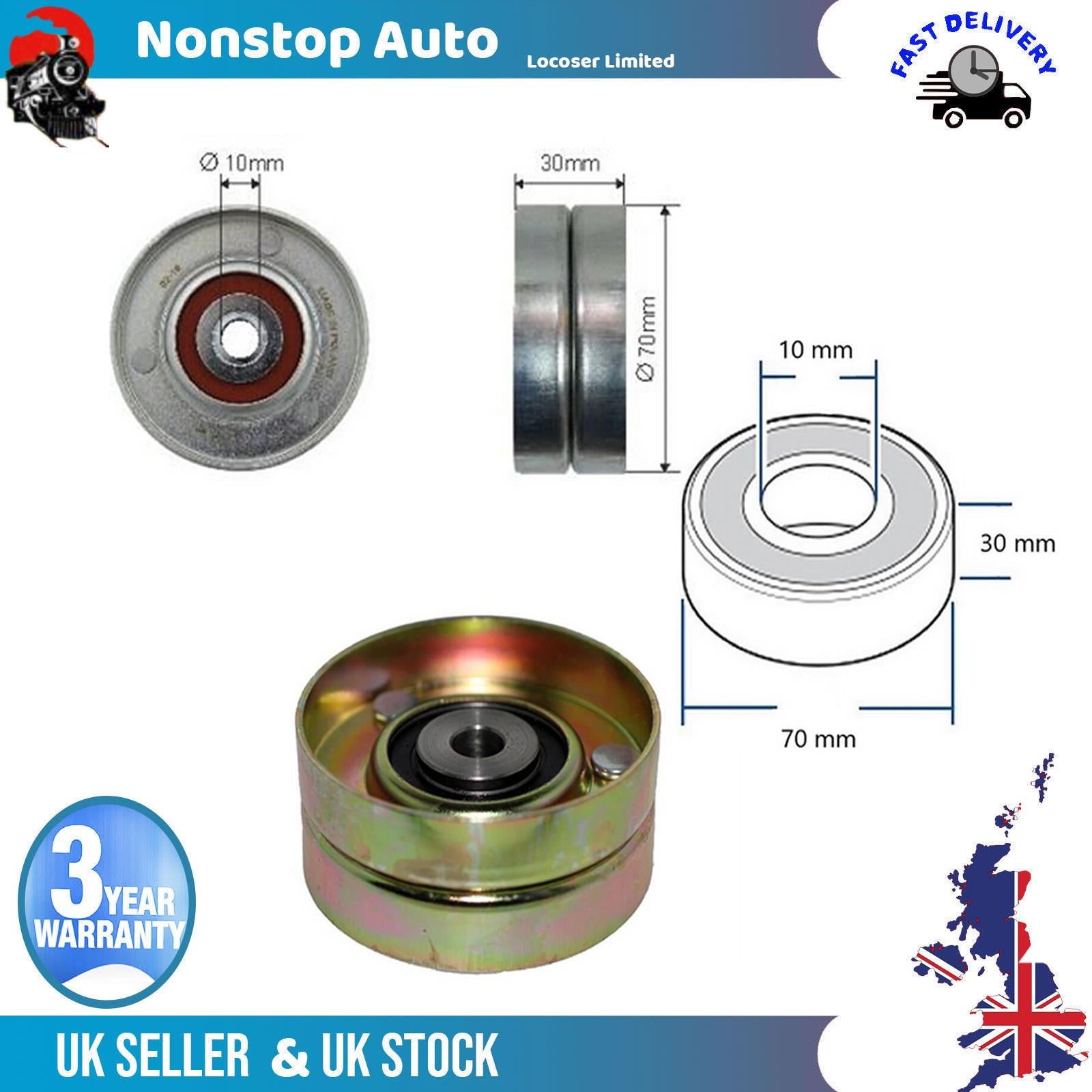 Fan Belt Tensioner Pulley - V - Ribbed Belt Idler For RENAULT Super 5 7700850603