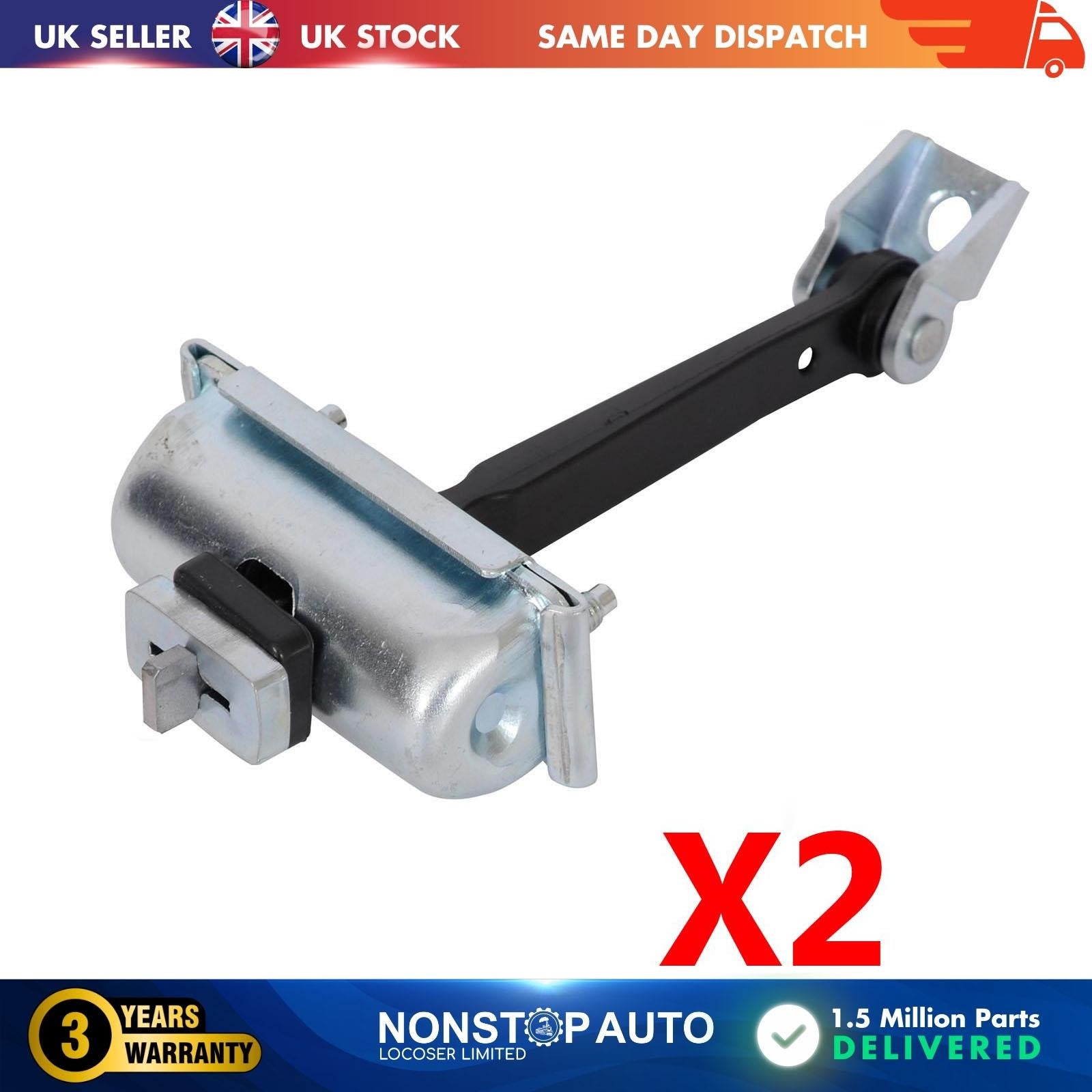 2X Door Hinge Check Strap Rear Left and Right Side For VAUXHALL Corsa D 13181961